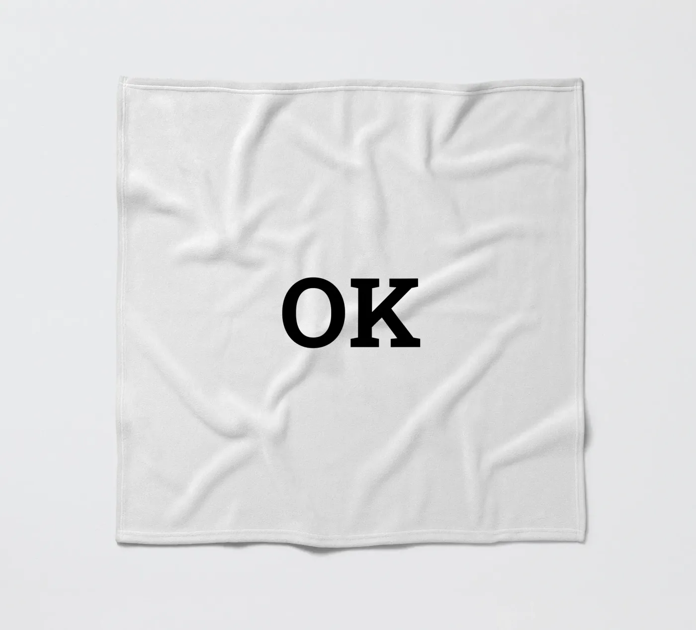 OK, minimal Typografie Poster in Schwarz-Weiss Fleecedecke von RB-Quotes