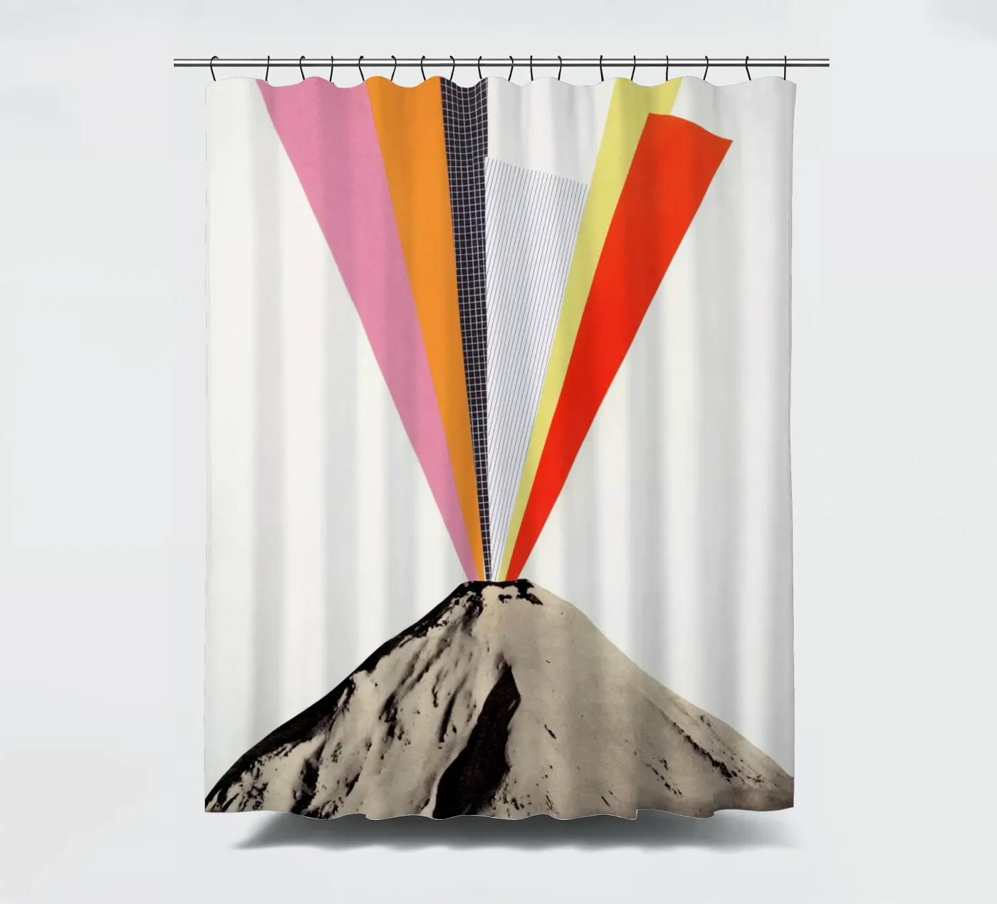 Eruption Duschvorhang von Cassia Beck Collage