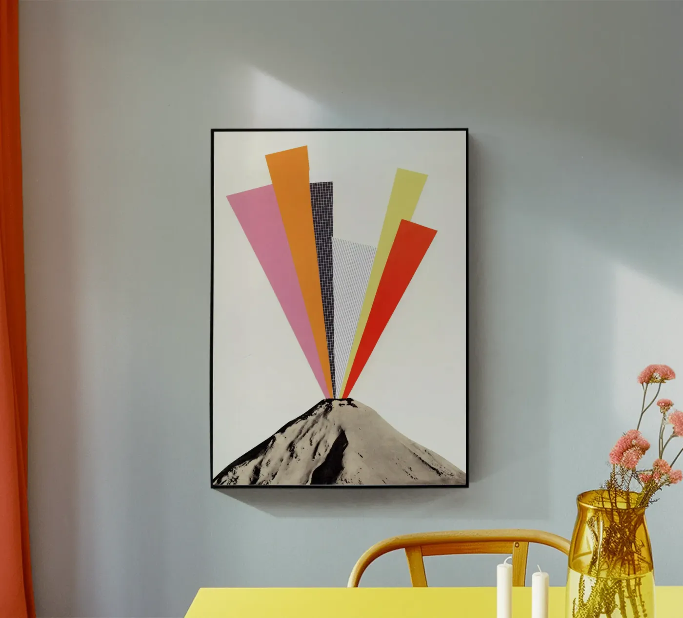 Eruption acrylic glass by Cassia Beck Collage