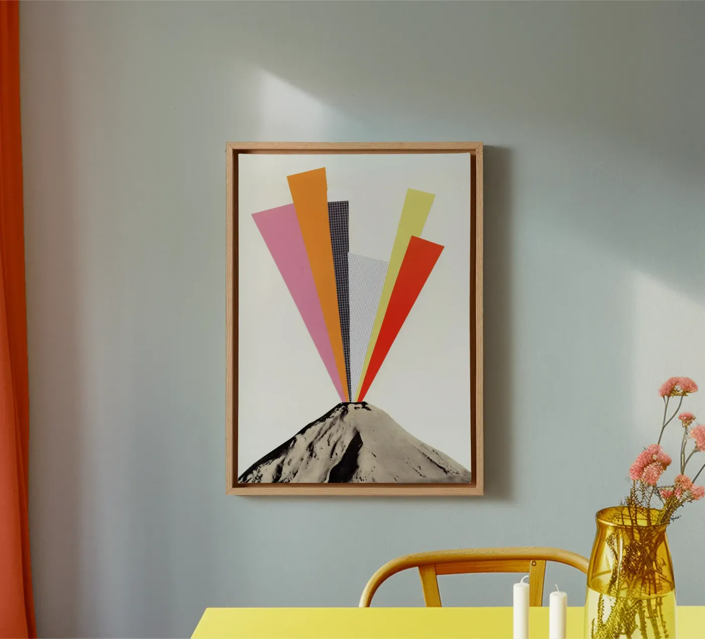 Eruption canvas by Cassia Beck Collage