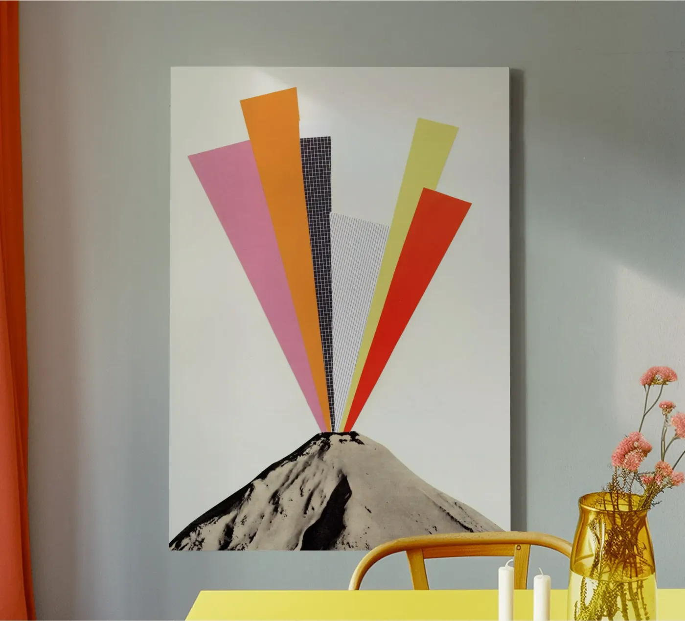 Eruption canvas by Cassia Beck Collage