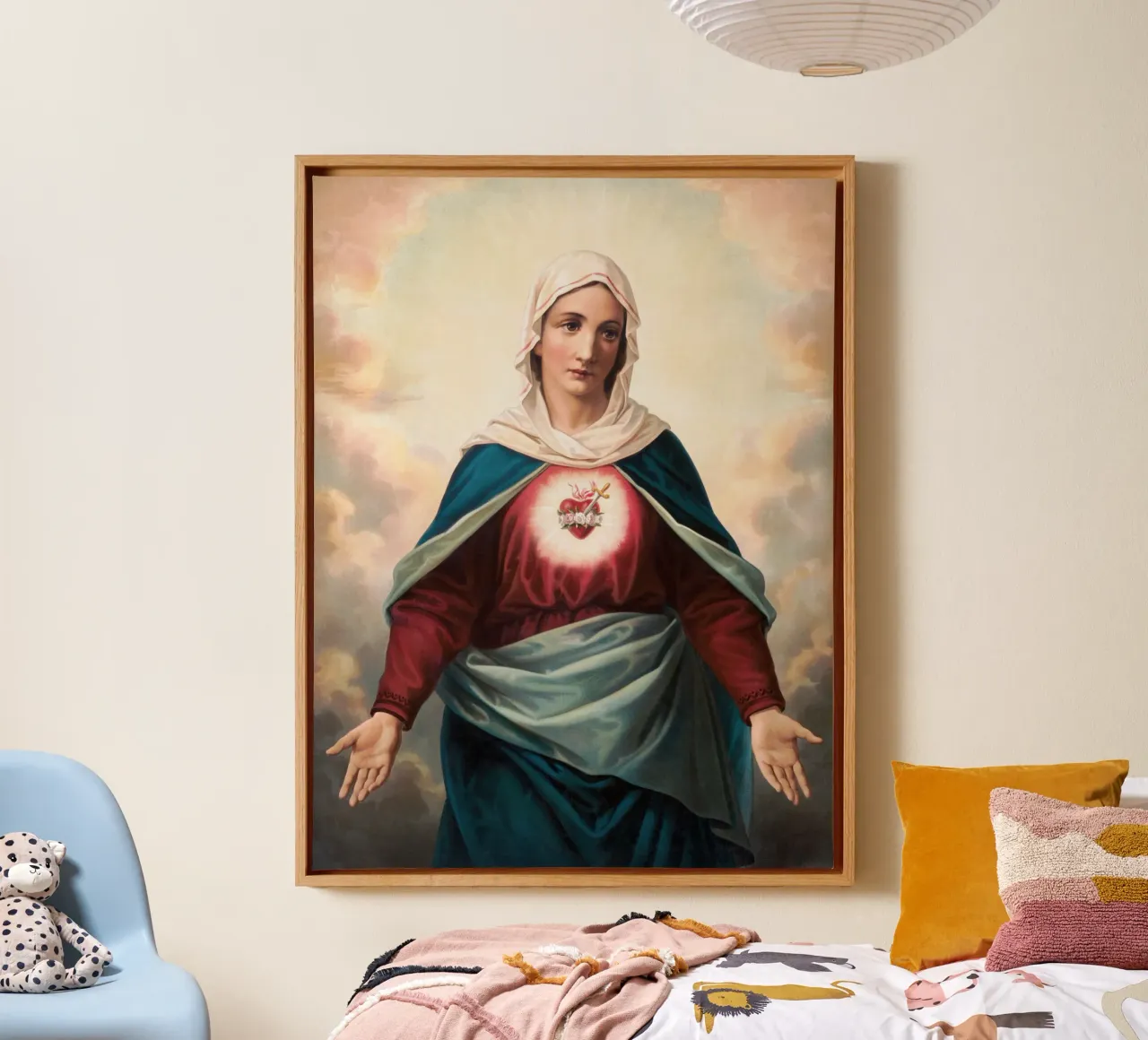 Immaculate Heart of Mary tela con Cornice a cassetta da apoloprints