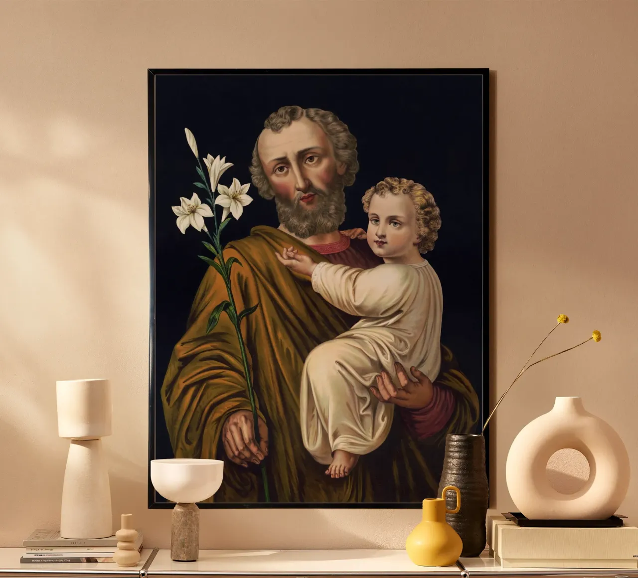 Saint Joseph with the Christ Child poster da apoloprints