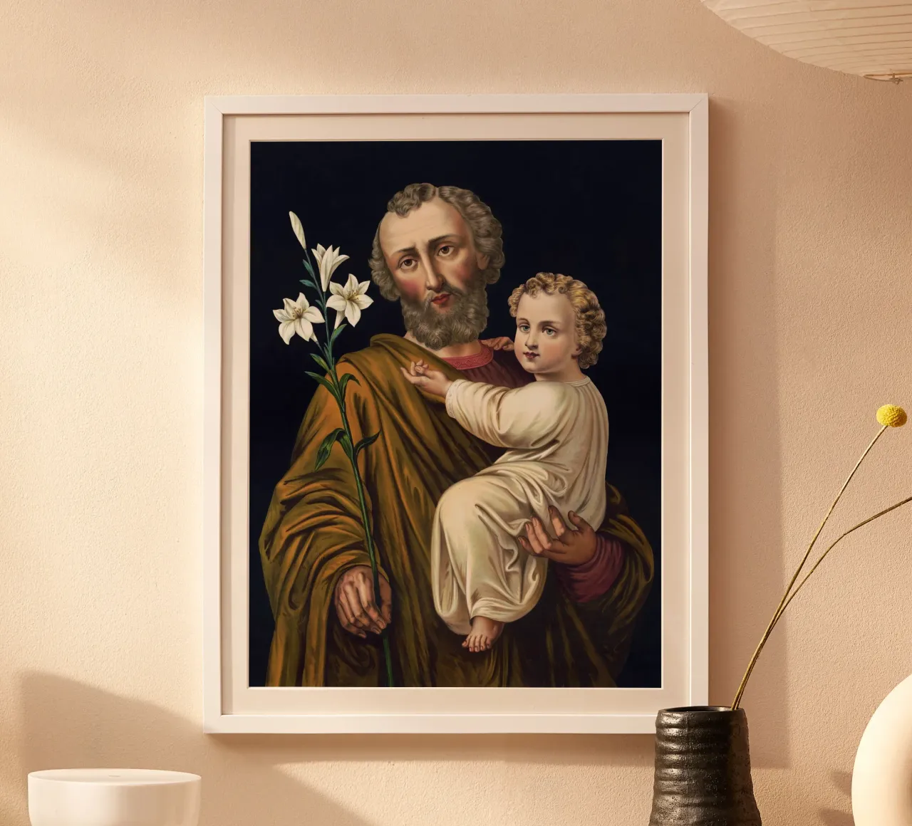 Saint Joseph with the Christ Child poster da apoloprints