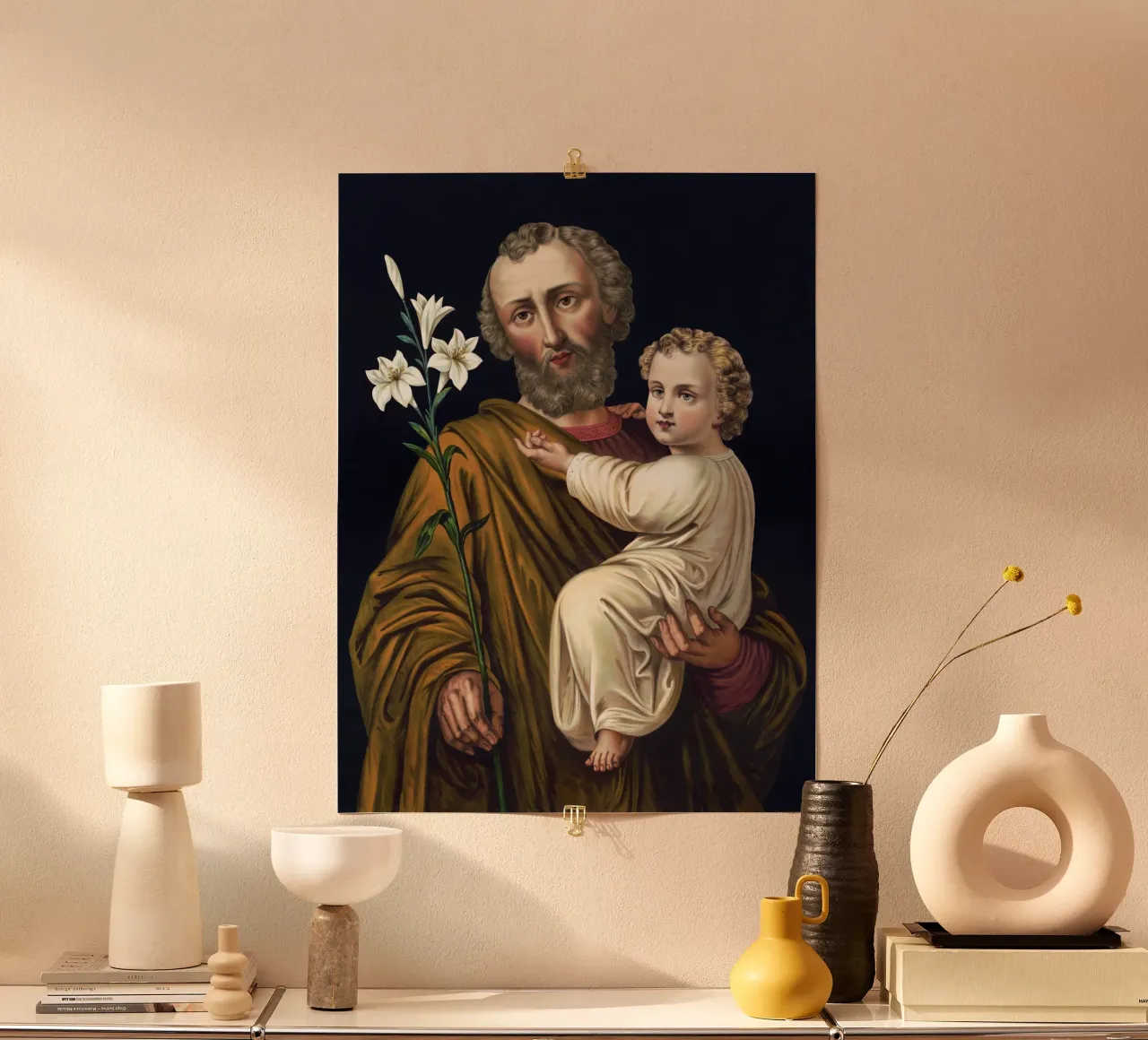 Saint Joseph with the Christ Child poster da apoloprints