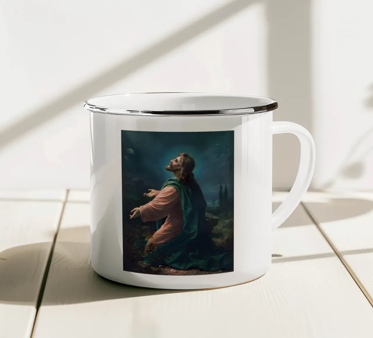 Christ in the Garden of Gethsemane tazza in smalto da apoloprints