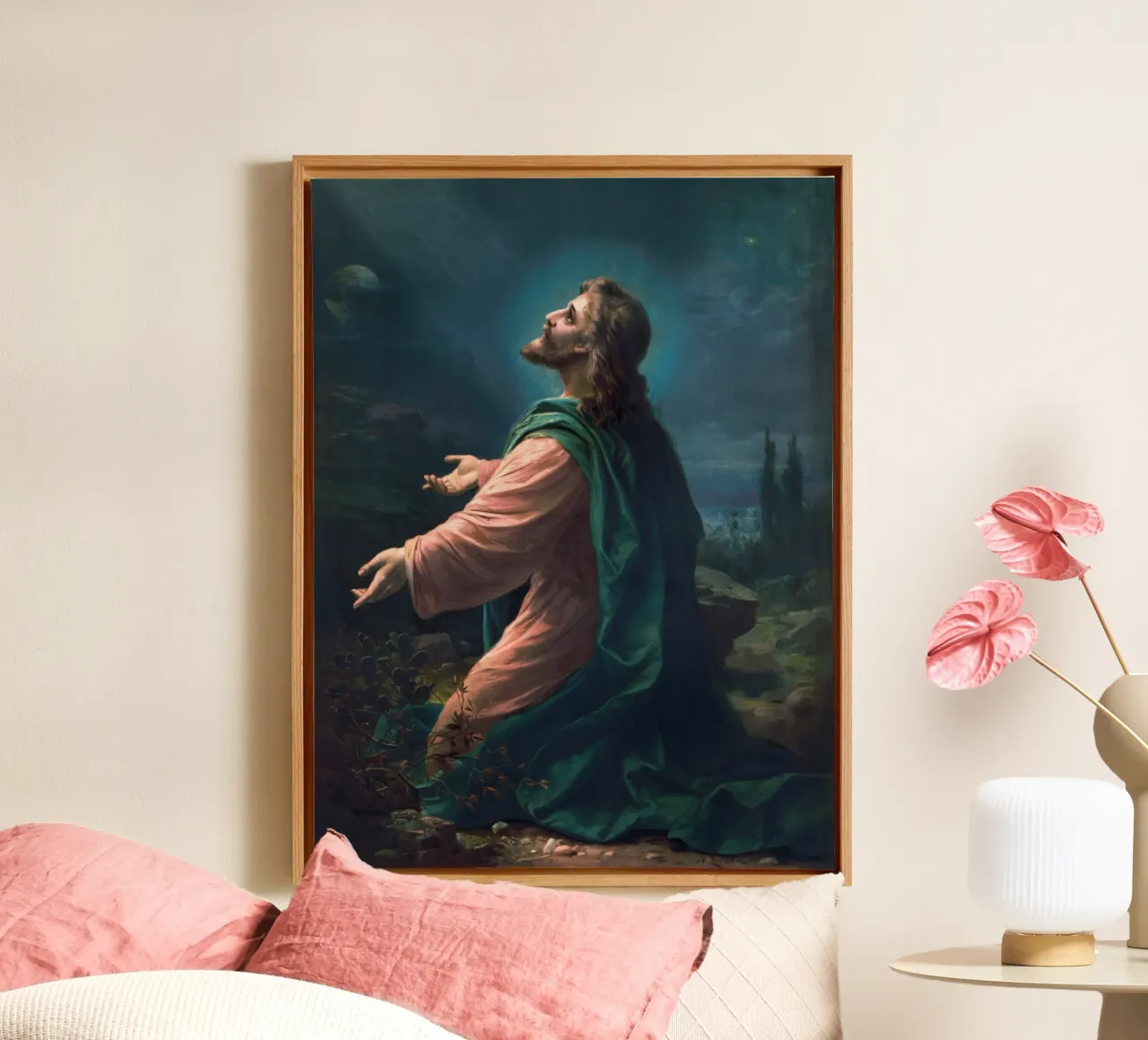 Christ in the Garden of Gethsemane tela con Cornice a cassetta da apoloprints