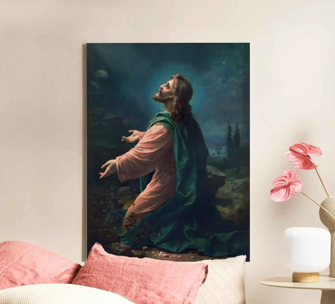 Christ in the Garden of Gethsemane tela con Cornice a cassetta da apoloprints