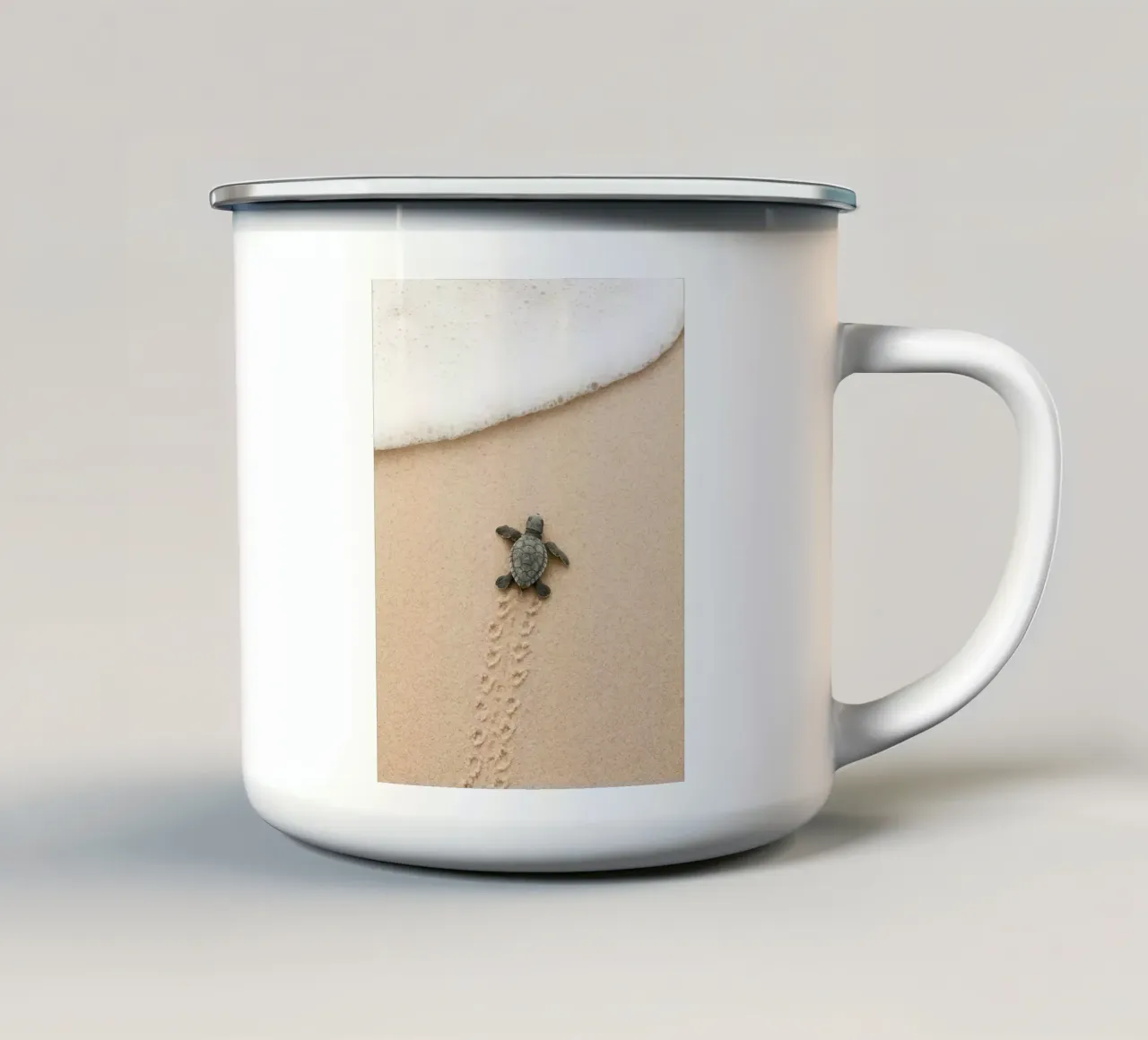 Il tempo delle tartarughe tazza in smalto da WijdevenDesign