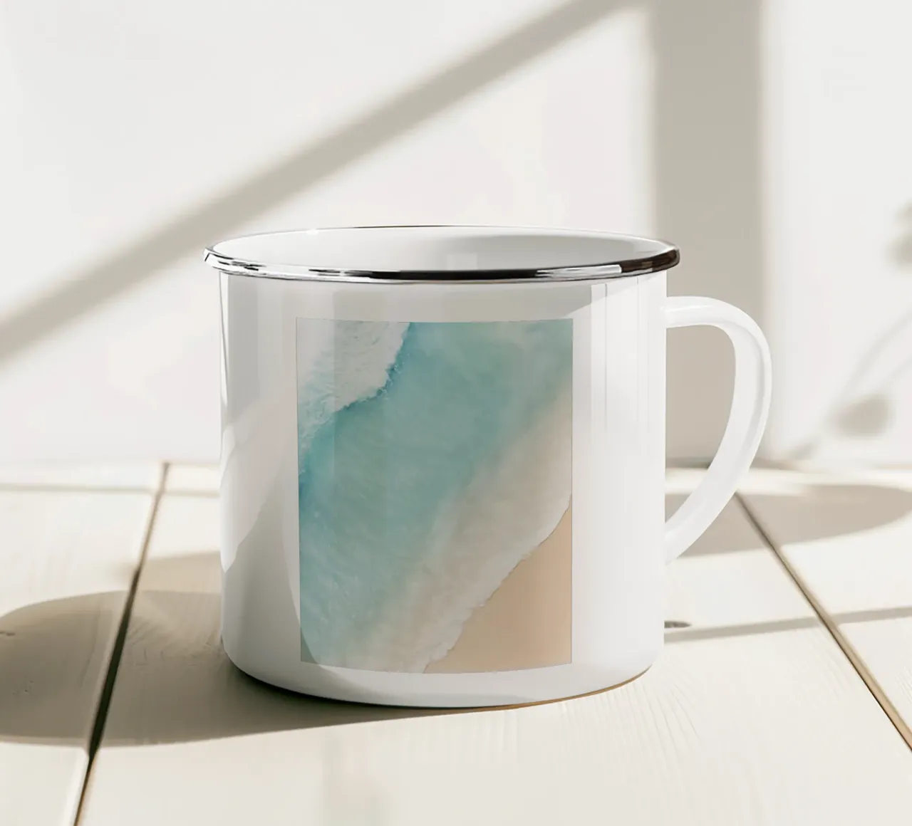 Paesaggio marino 2 tazza in smalto da WijdevenDesign