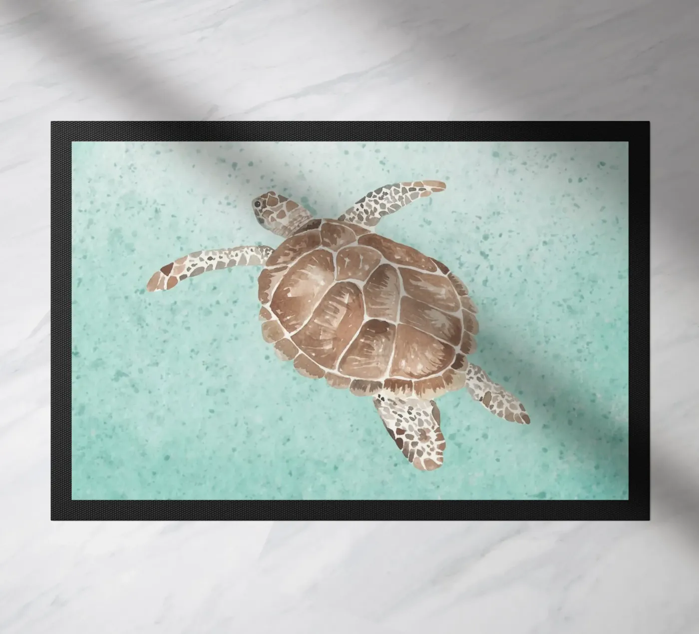 Turtle Green doormat by Happyfacespace