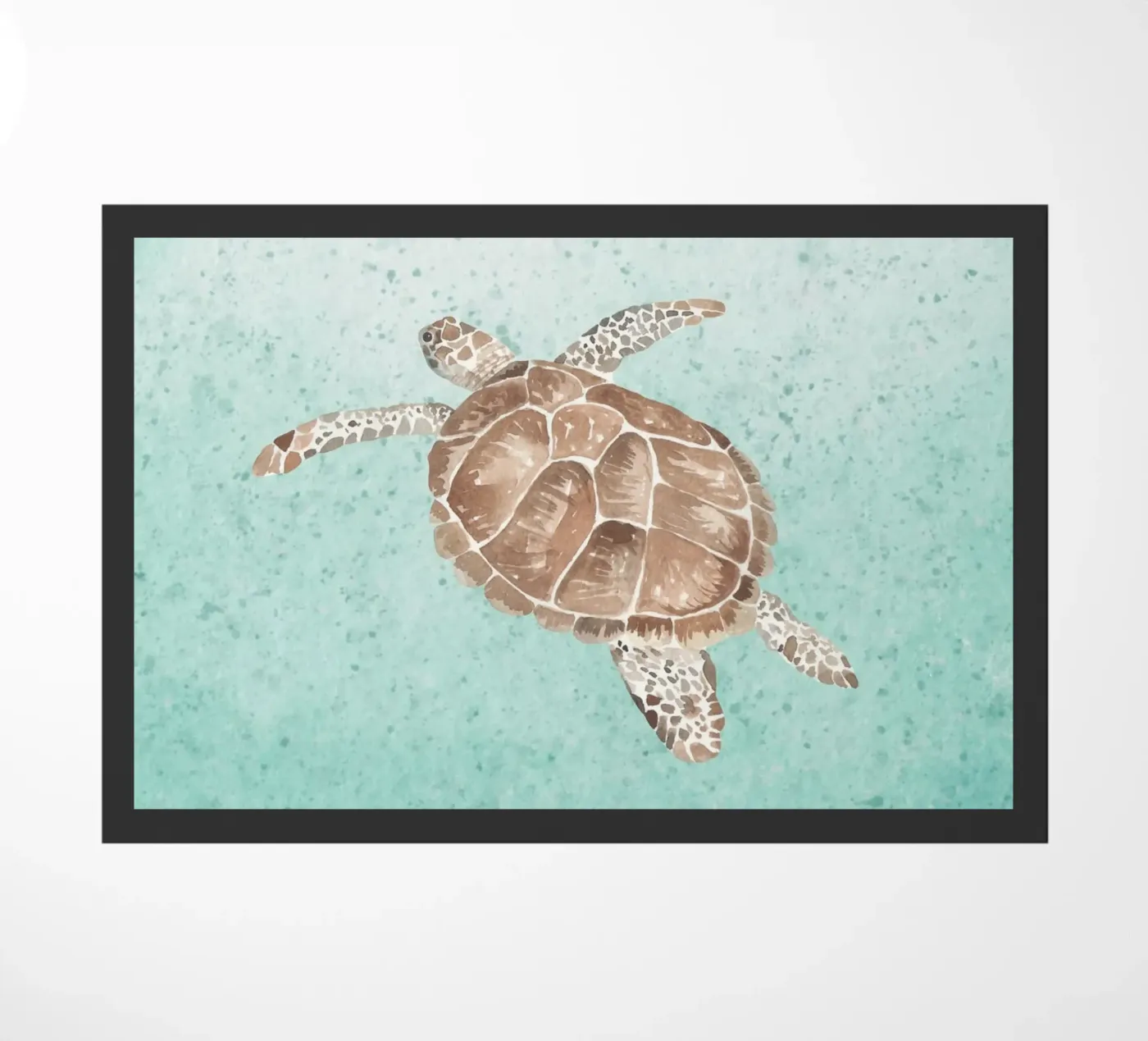 Turtle Green doormat by Happyfacespace