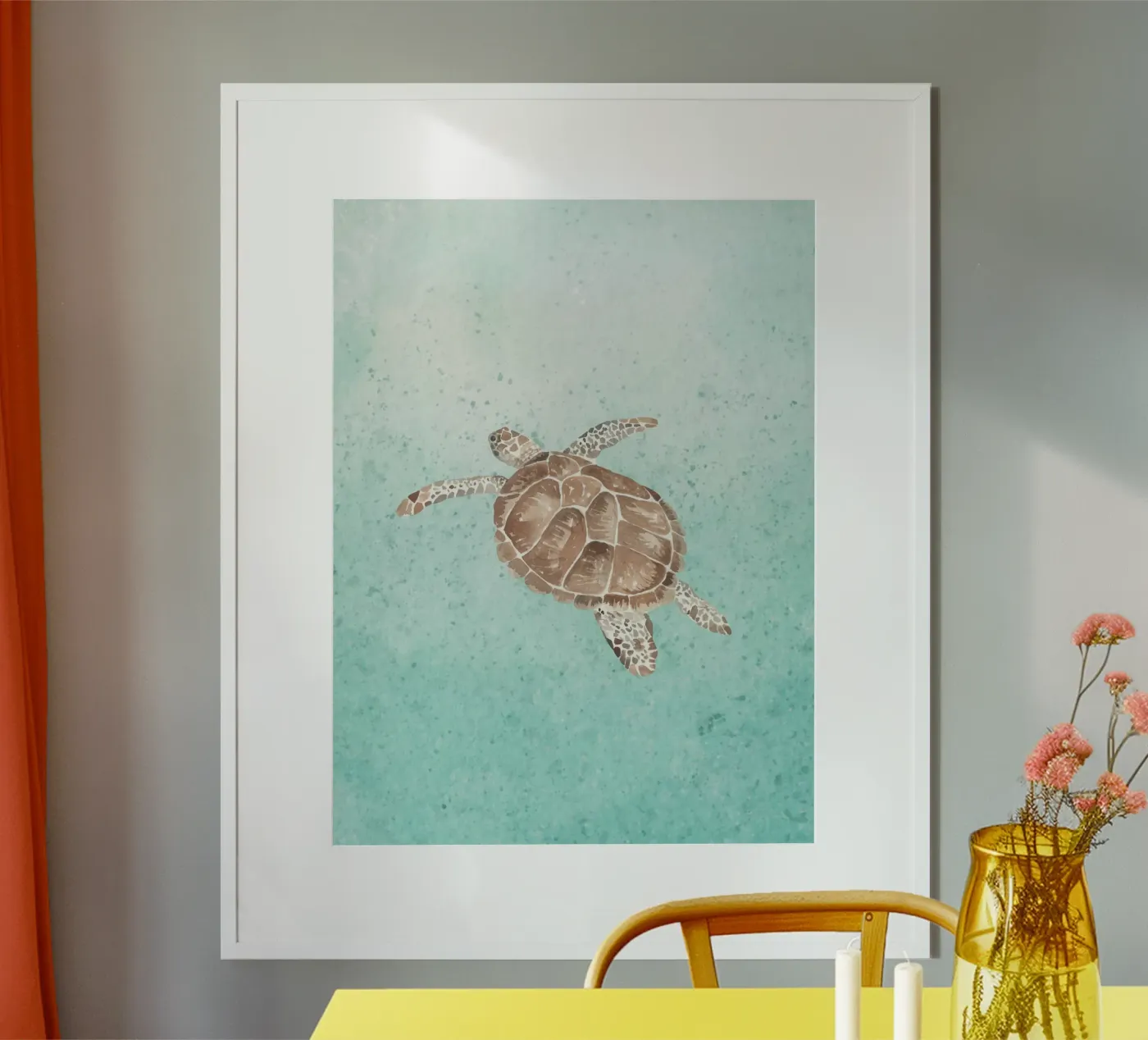Turtle Green poster by Happyfacespace