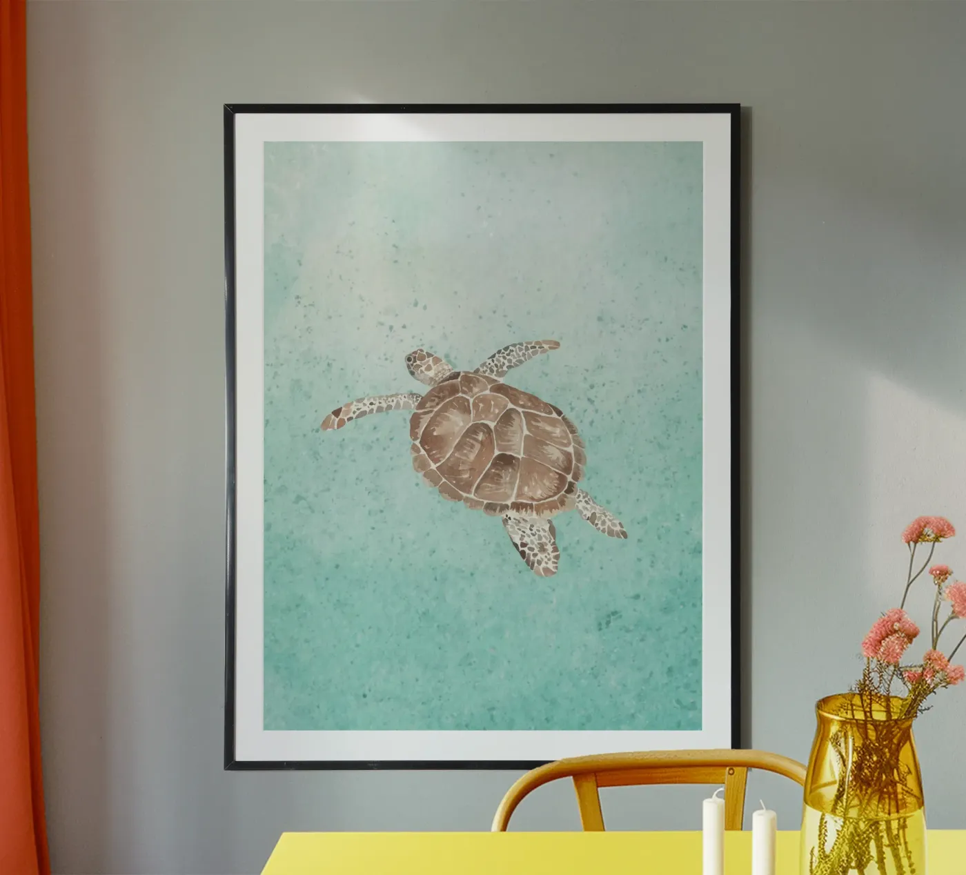 Turtle Green poster by Happyfacespace