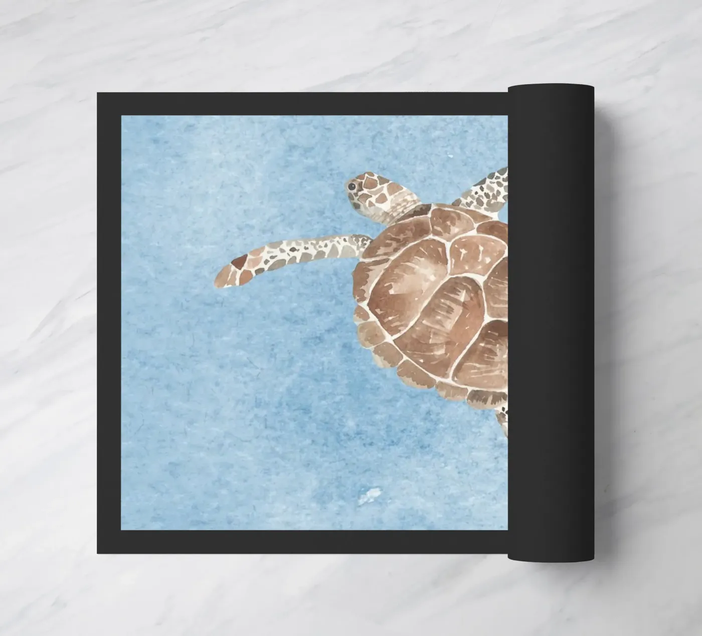 Turtle Blue Fußmatte von WijdevenDesign