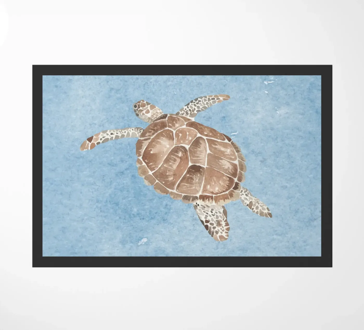 Turtle Blue Fußmatte von WijdevenDesign