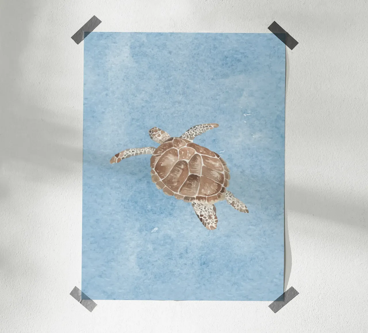 Turtle Blue poster by WijdevenDesign