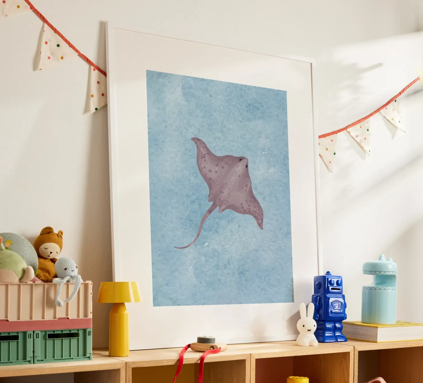 Blu pastinaca poster da Happyfacespace