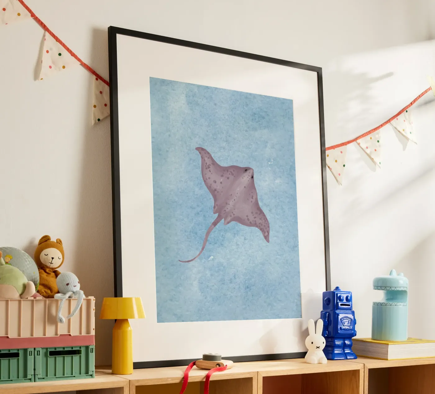 Blu pastinaca poster da Happyfacespace