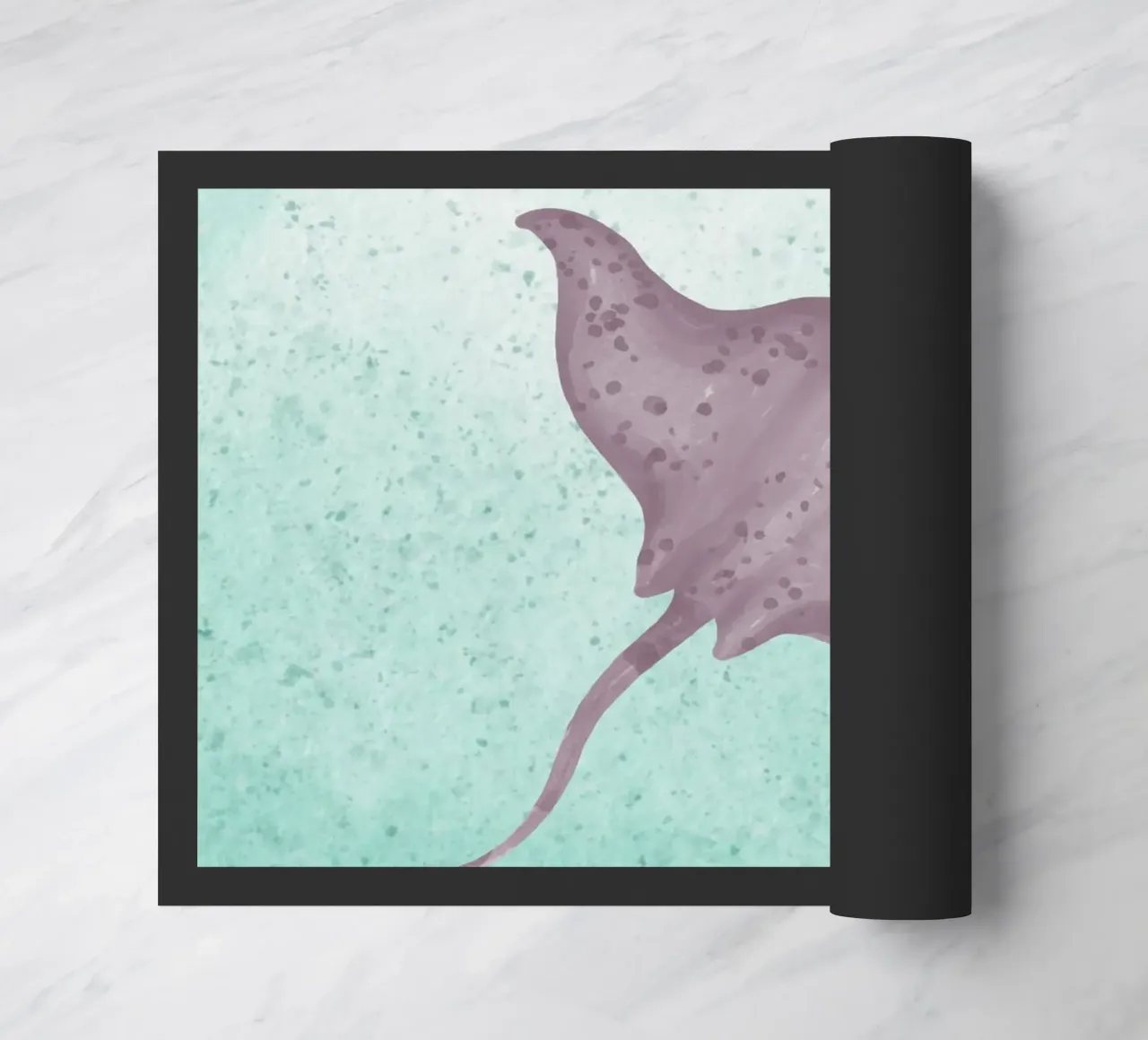 Stachelrochen Grün Fußmatte von WijdevenDesign