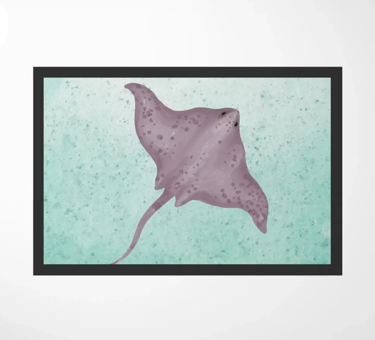 Stachelrochen Grün Fußmatte von WijdevenDesign