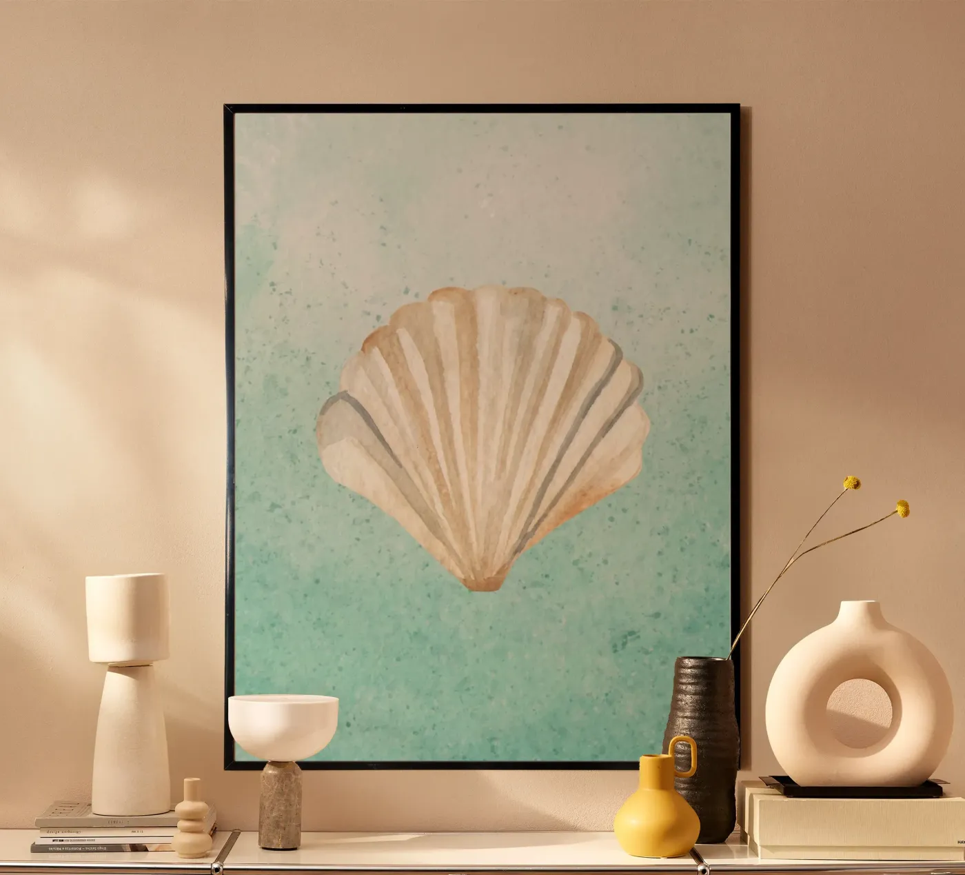 Seashell Green poster by WijdevenDesign