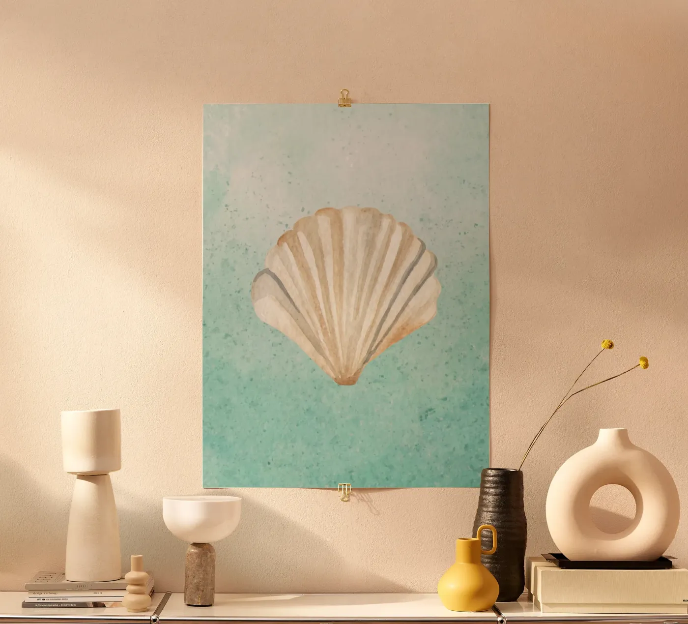 Seashell Green poster by WijdevenDesign