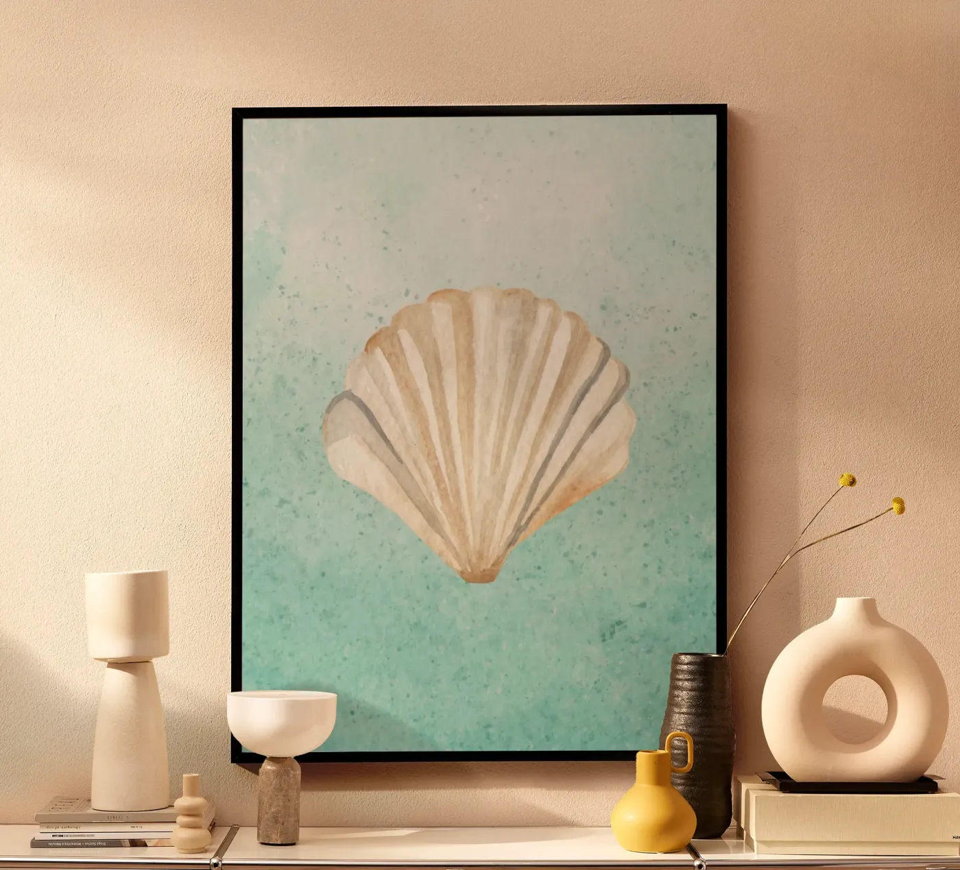 Seashell Green poster by WijdevenDesign