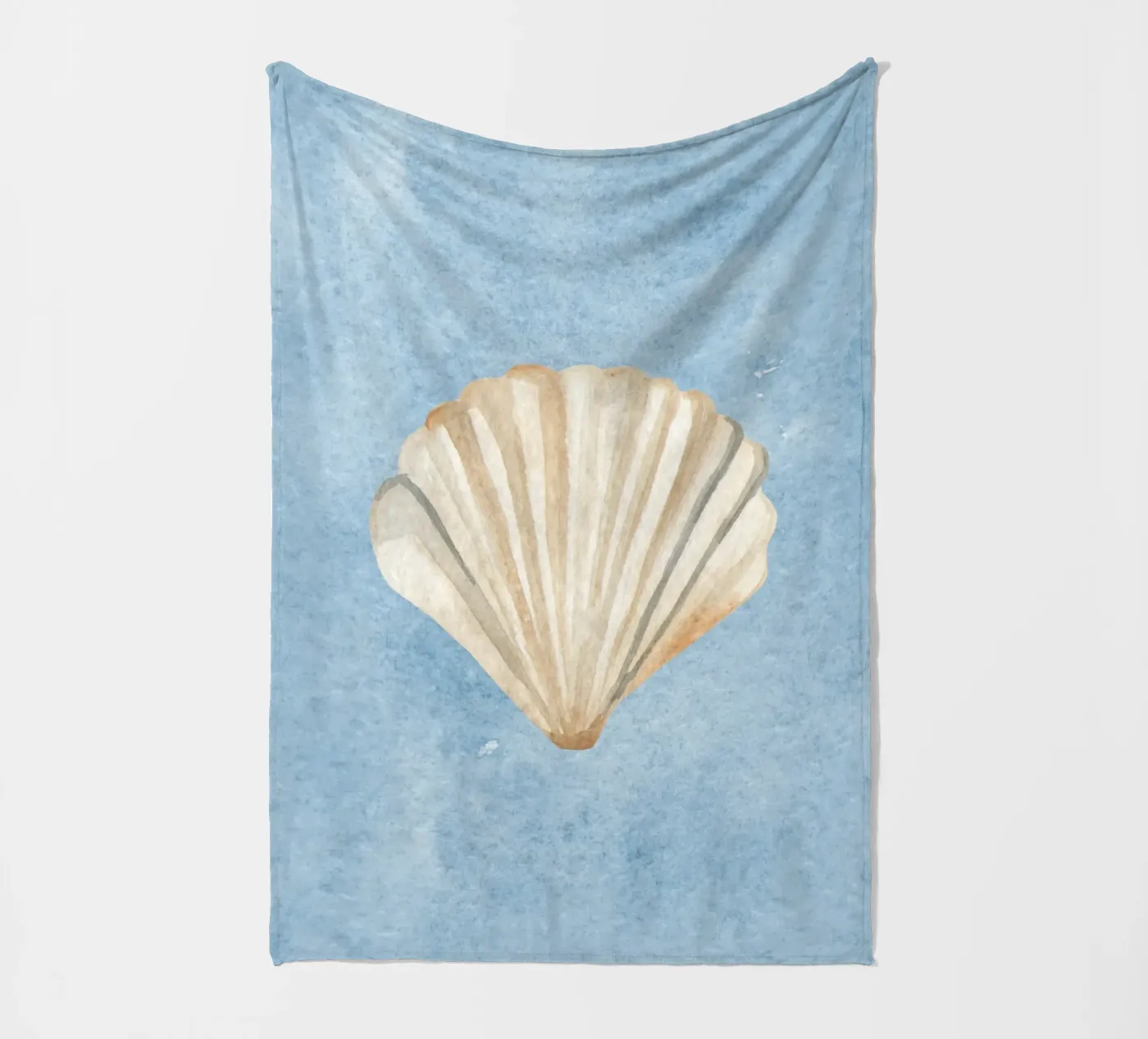 Seashell Blue Fleecedecke von Happyfacespace