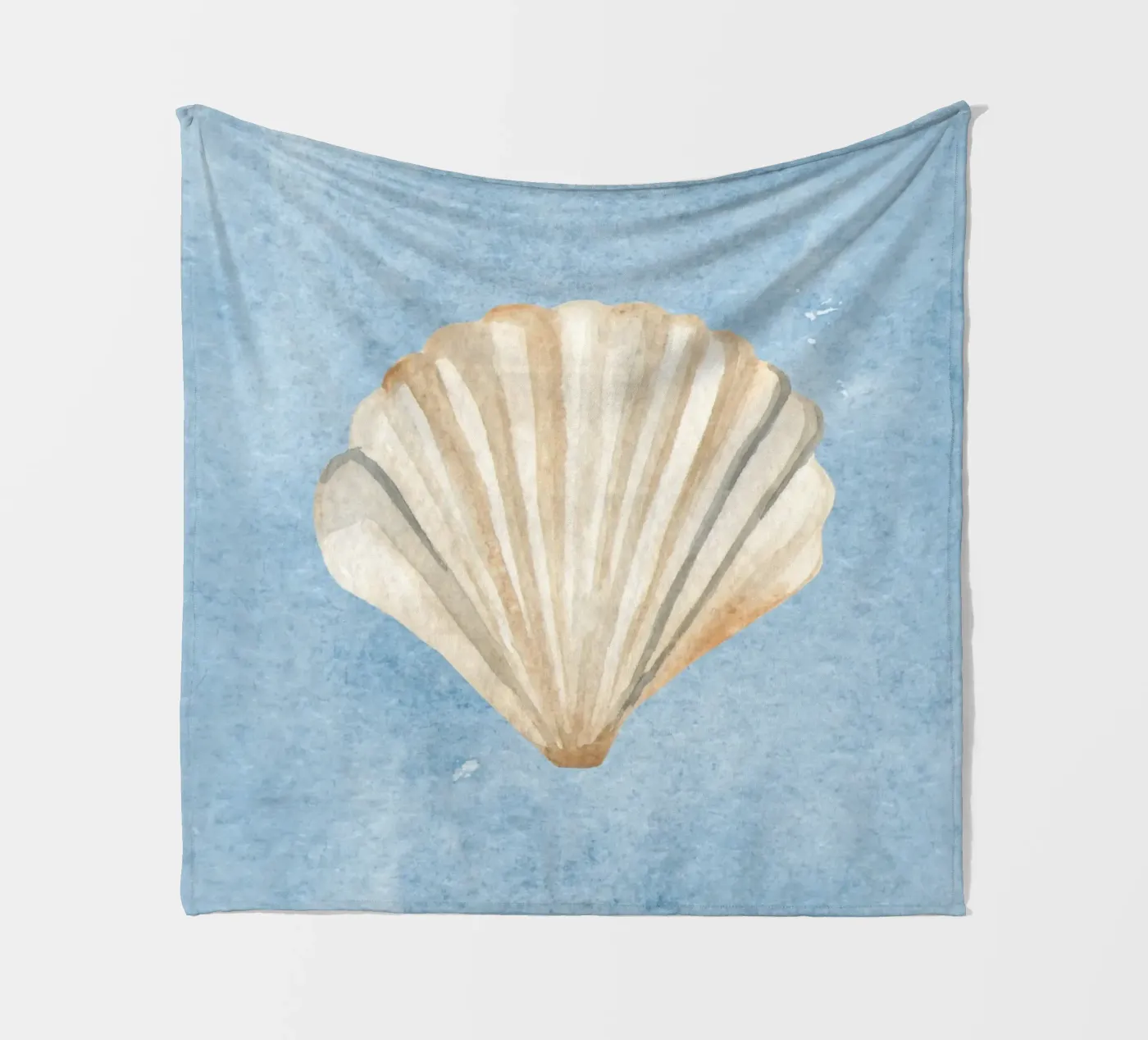 Seashell Blue Fleecedecke von Happyfacespace