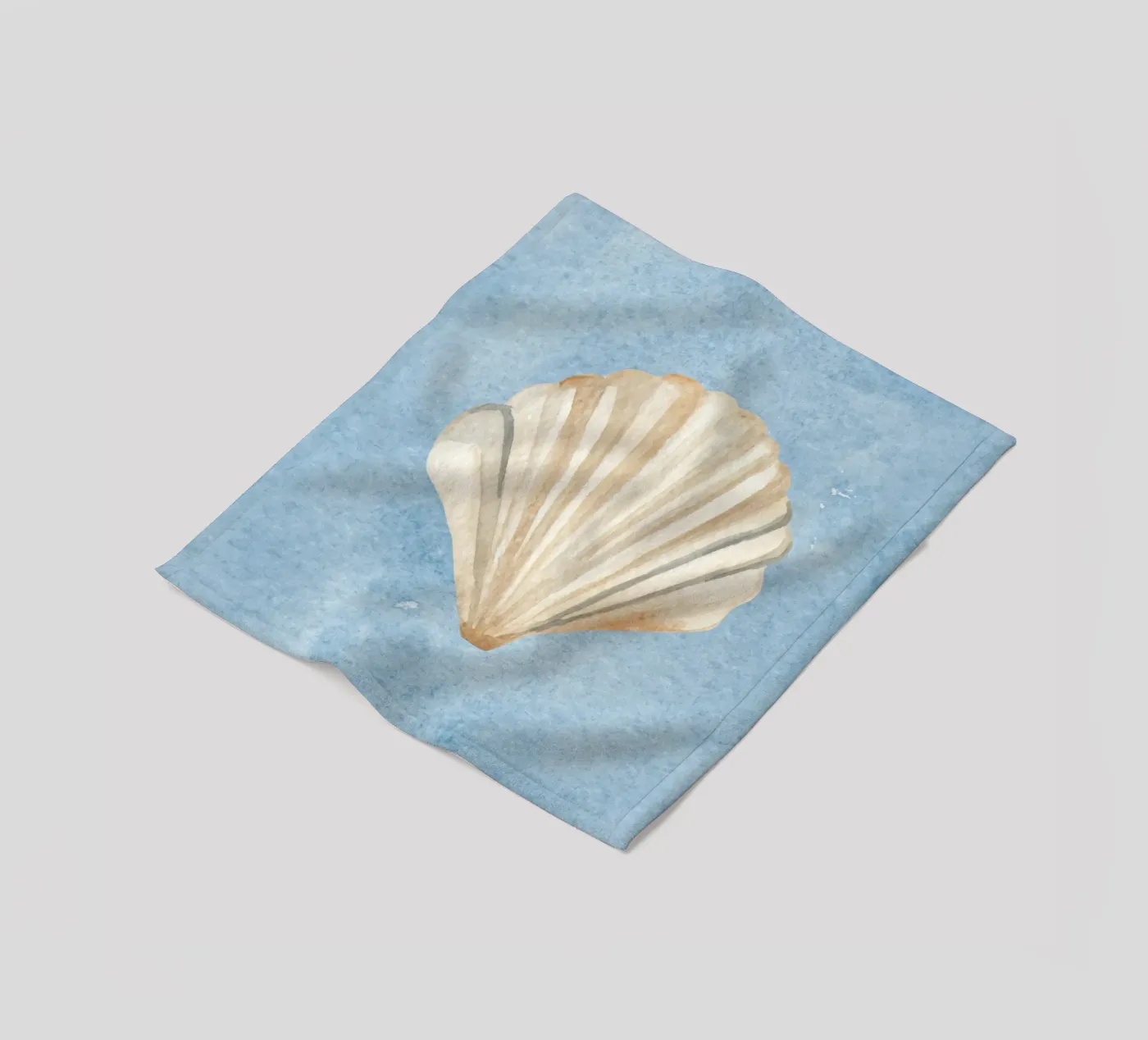 Seashell Blue Fleecedecke von Happyfacespace