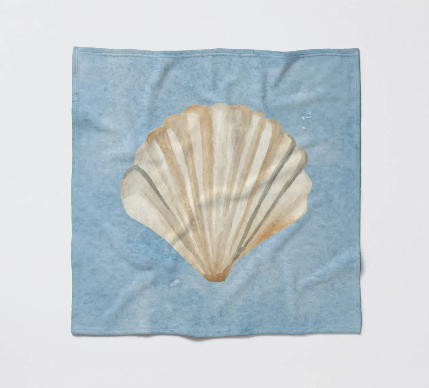 Seashell Blue Fleecedecke von Happyfacespace