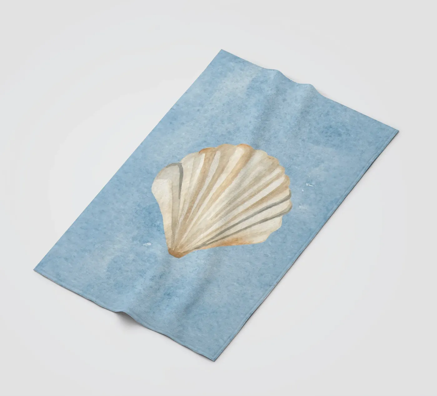 Seashell Blue Fleecedecke von Happyfacespace