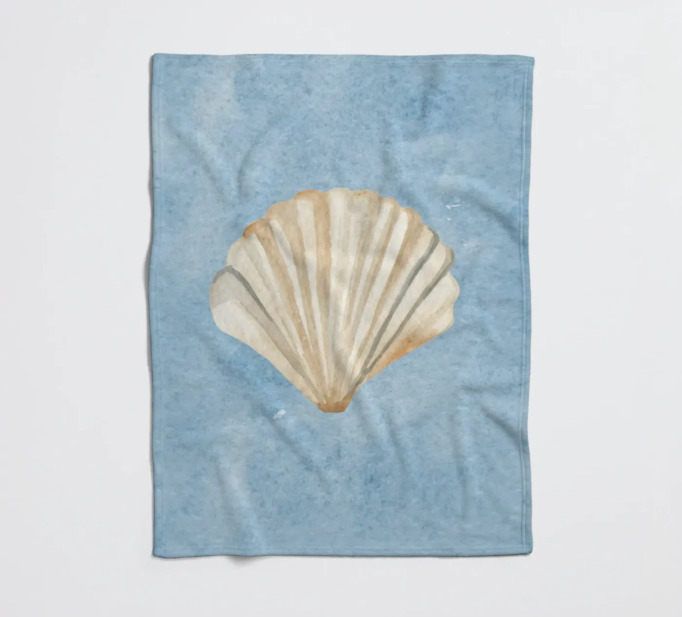 Seashell Blue Fleecedecke von Happyfacespace