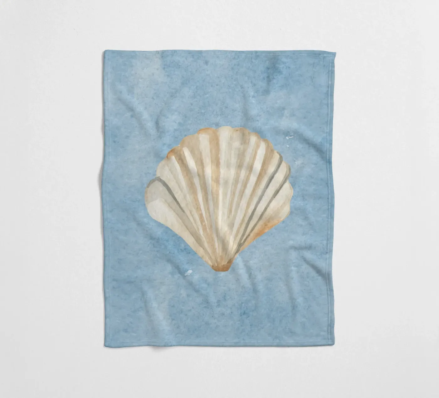 Seashell Blue Fleecedecke von Happyfacespace