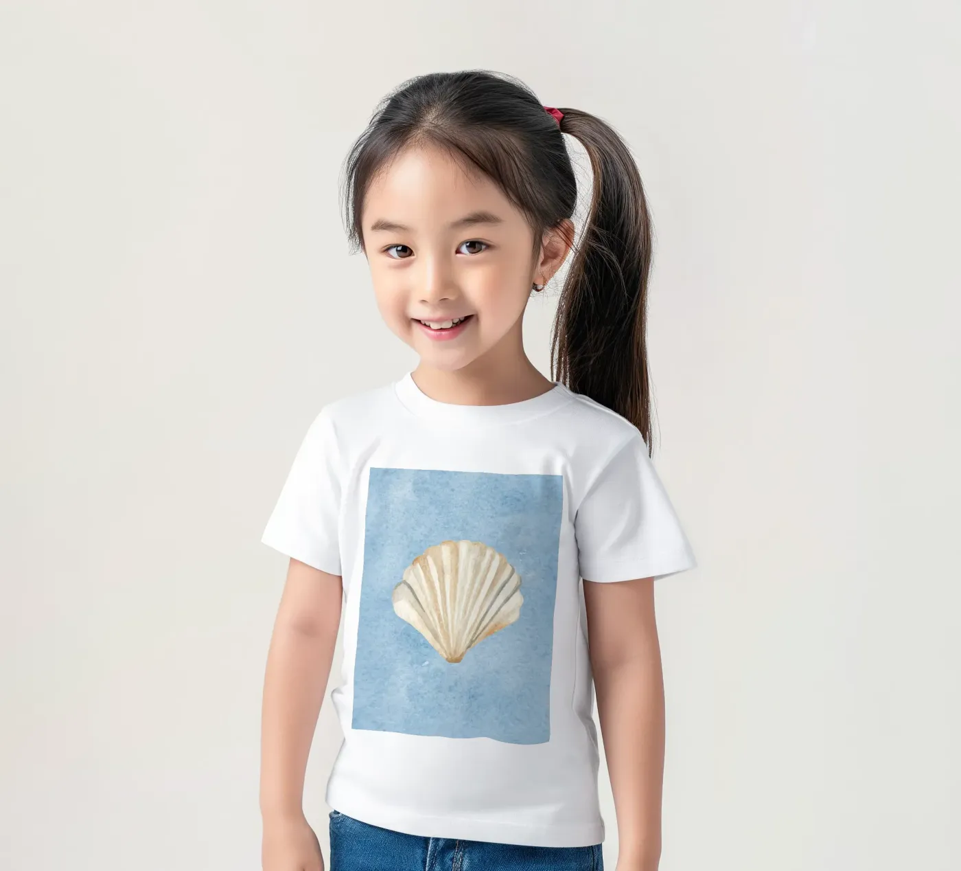 Blu conchiglia t-shirt bambini da Happyfacespace