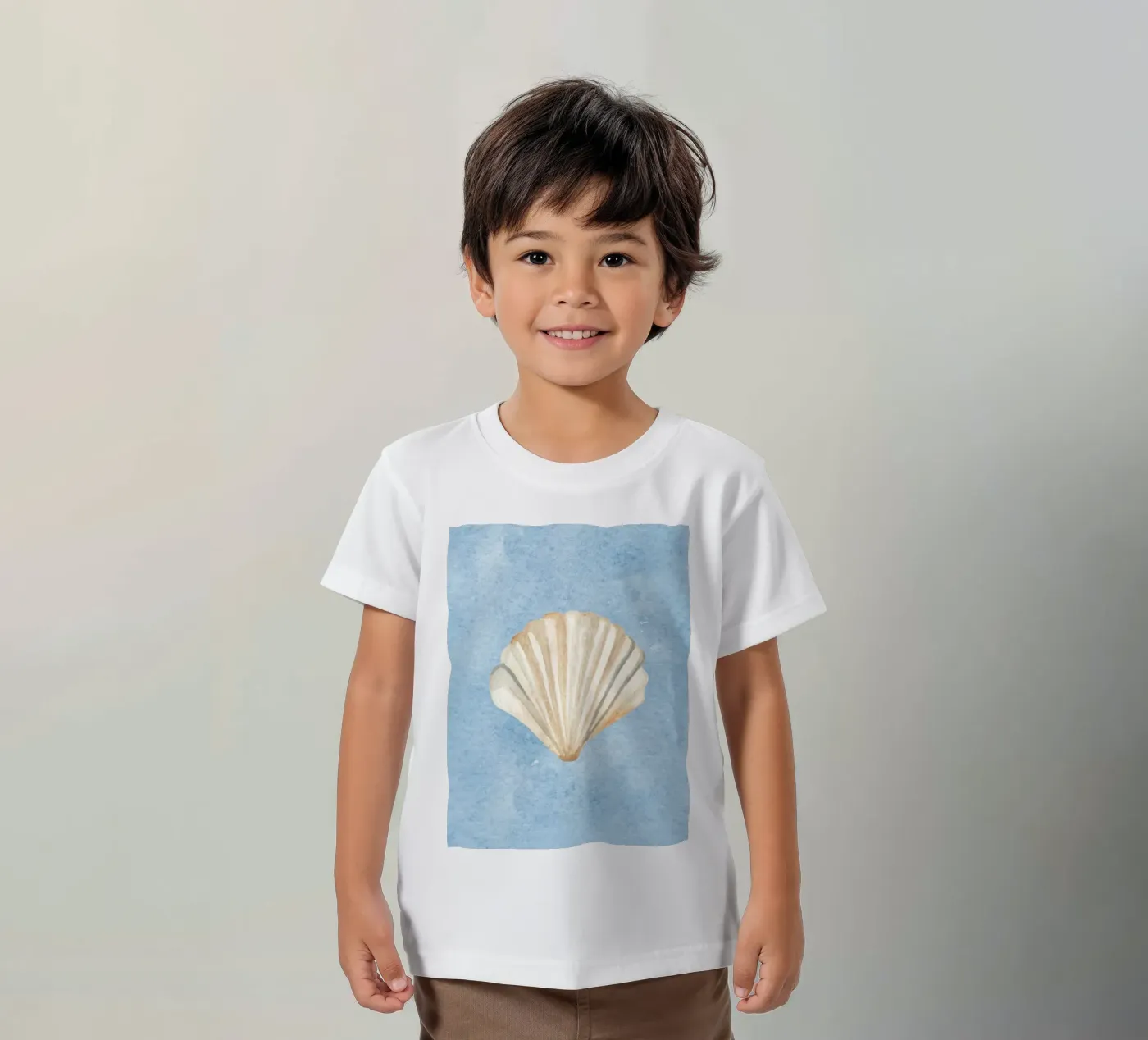Blu conchiglia t-shirt bambini da Happyfacespace