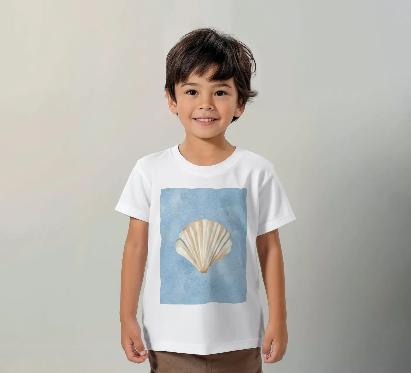 Blu conchiglia t-shirt bambini da Happyfacespace