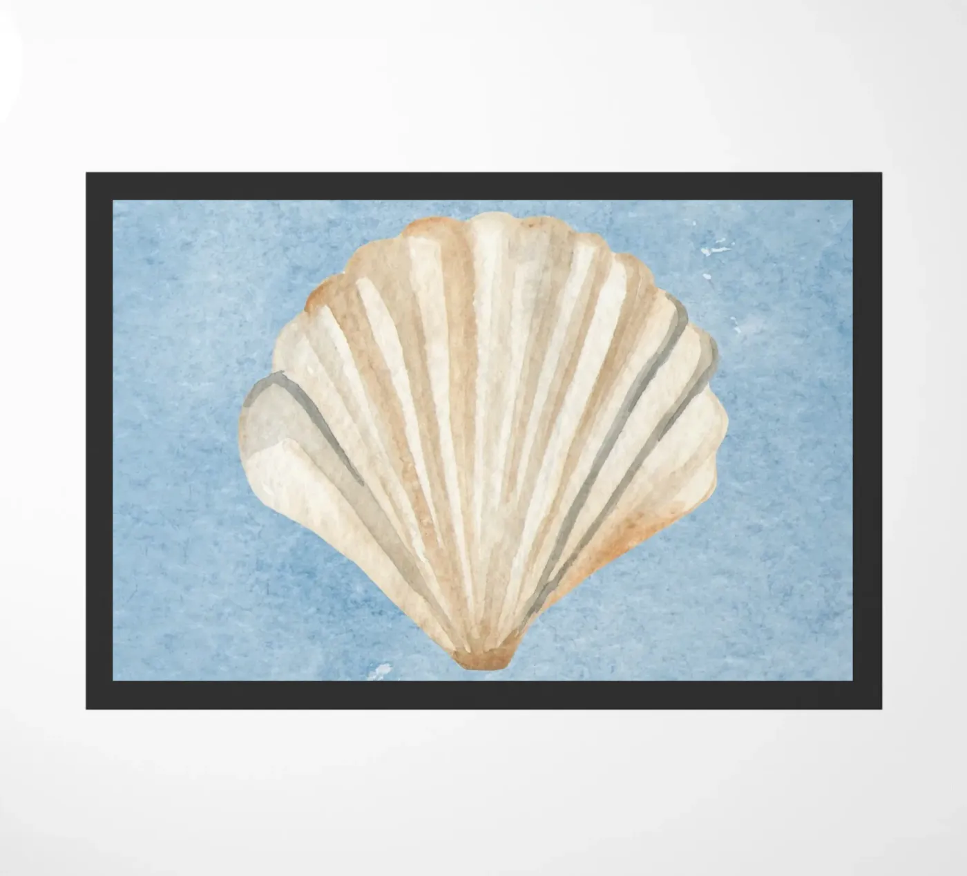 Seashell Blue doormat by Happyfacespace