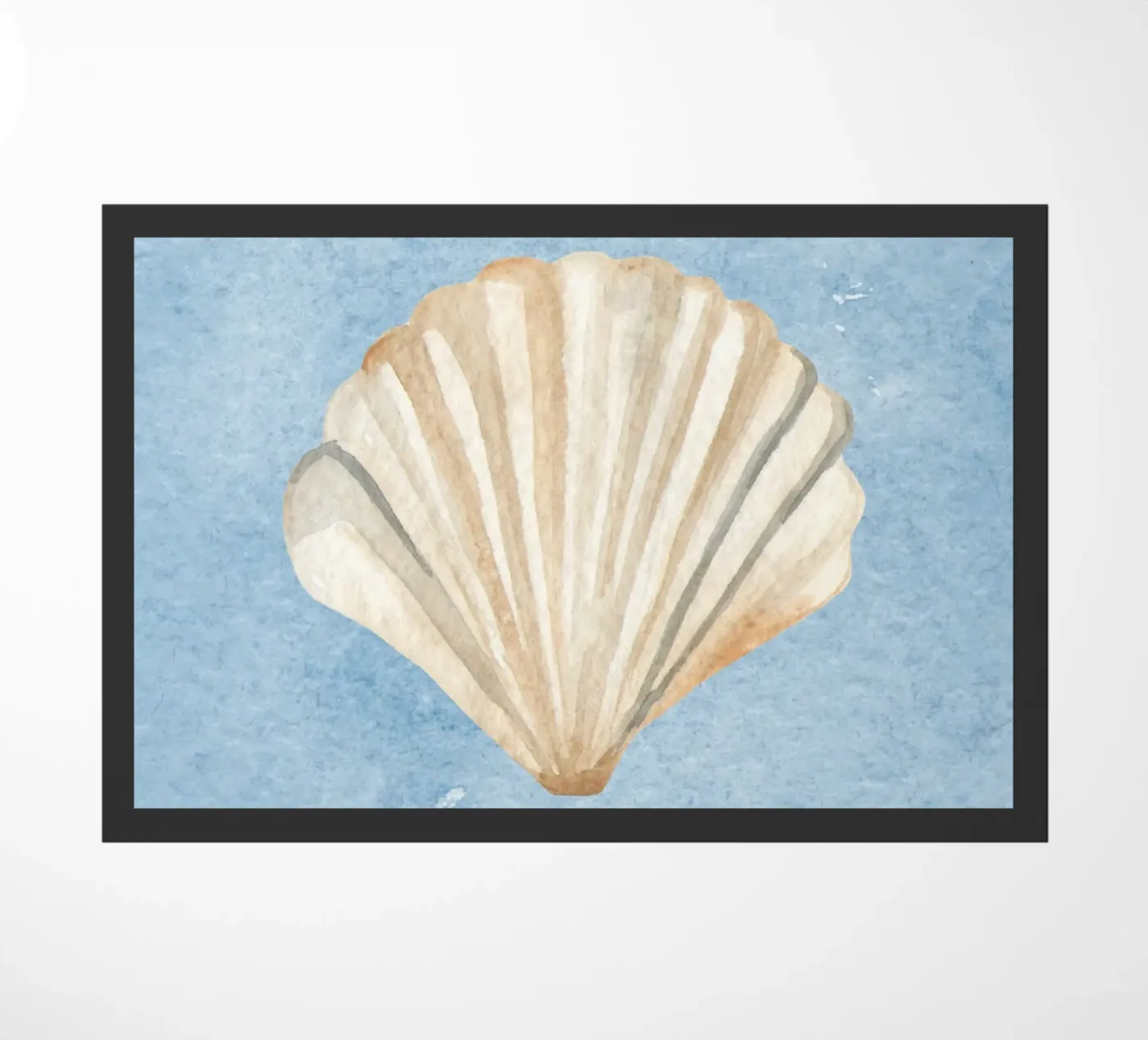 Muschel Blau Fußmatte von WijdevenDesign