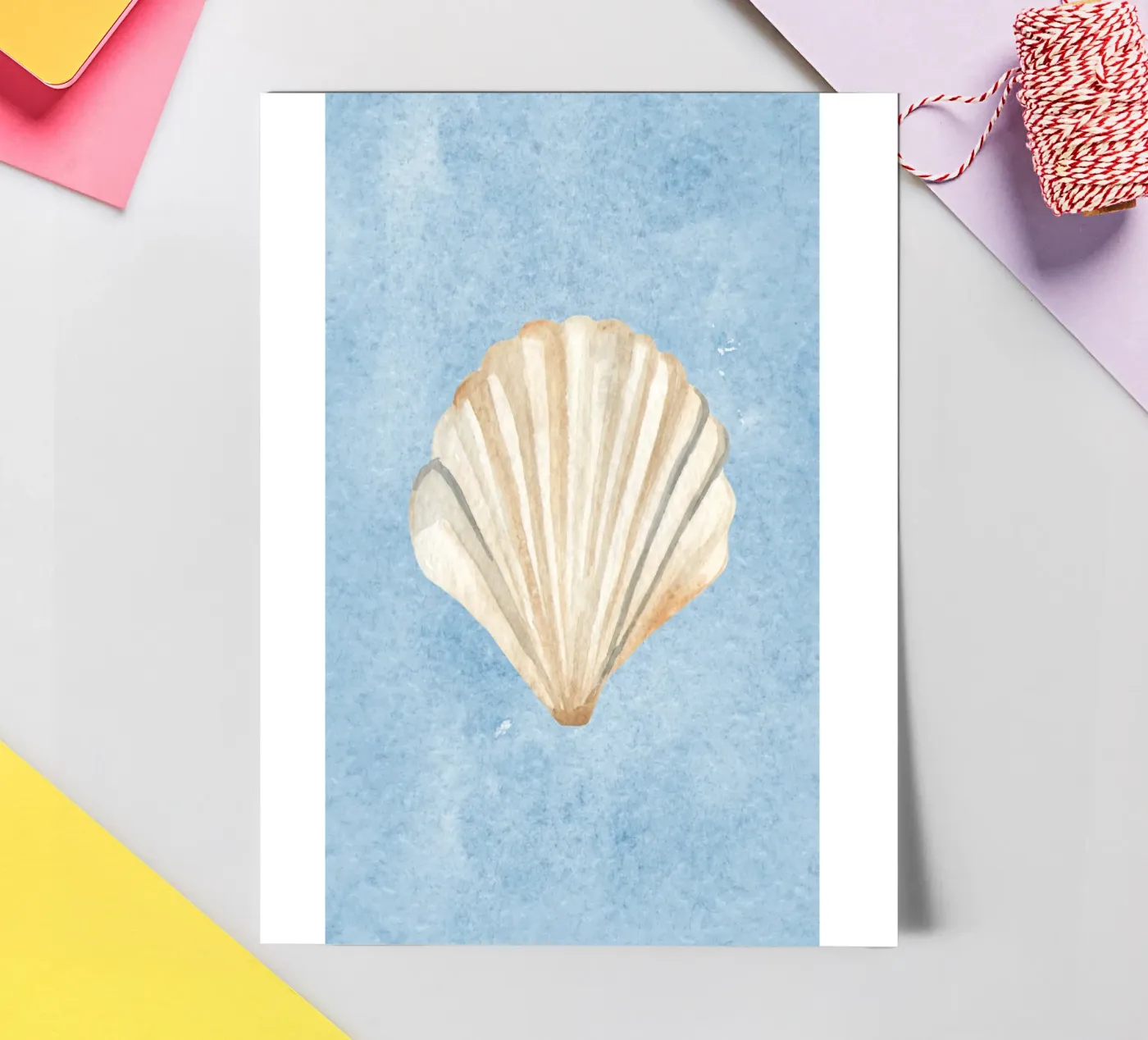 Seashell Blue sticker sheet by Happyfacespace