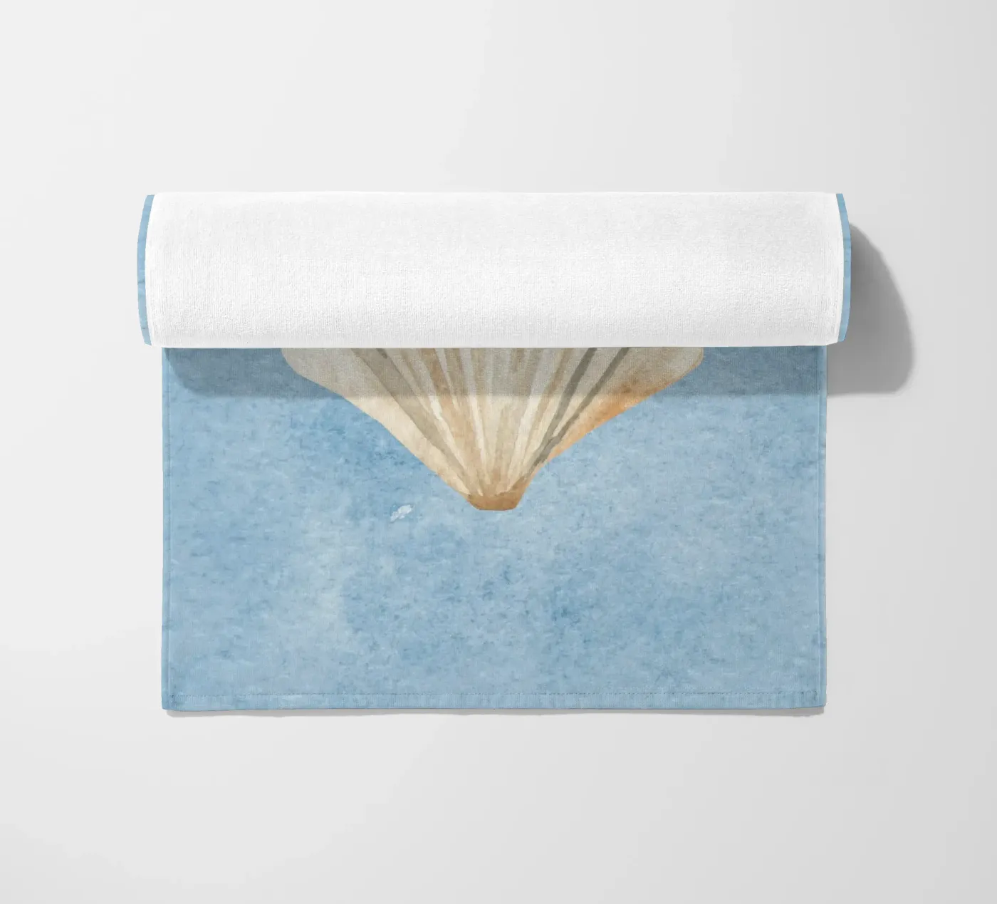Blu conchiglia telo mare da Happyfacespace