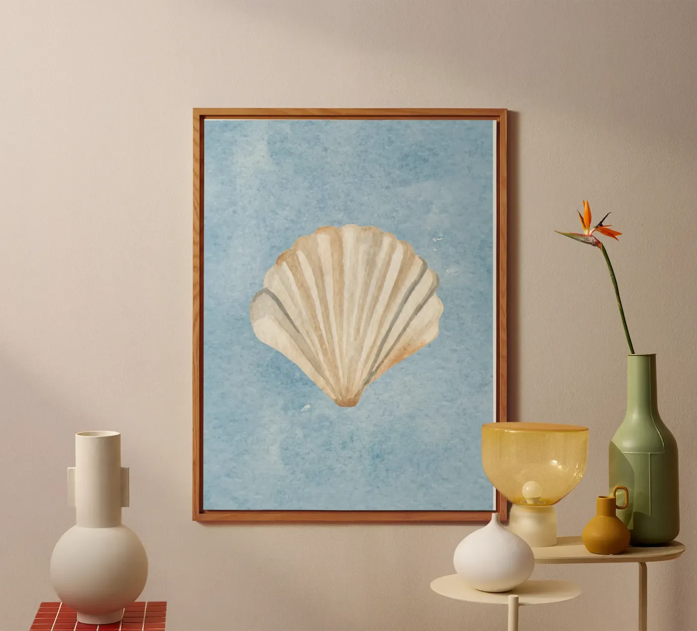 Seashell Blue pannello forex da Happyfacespace
