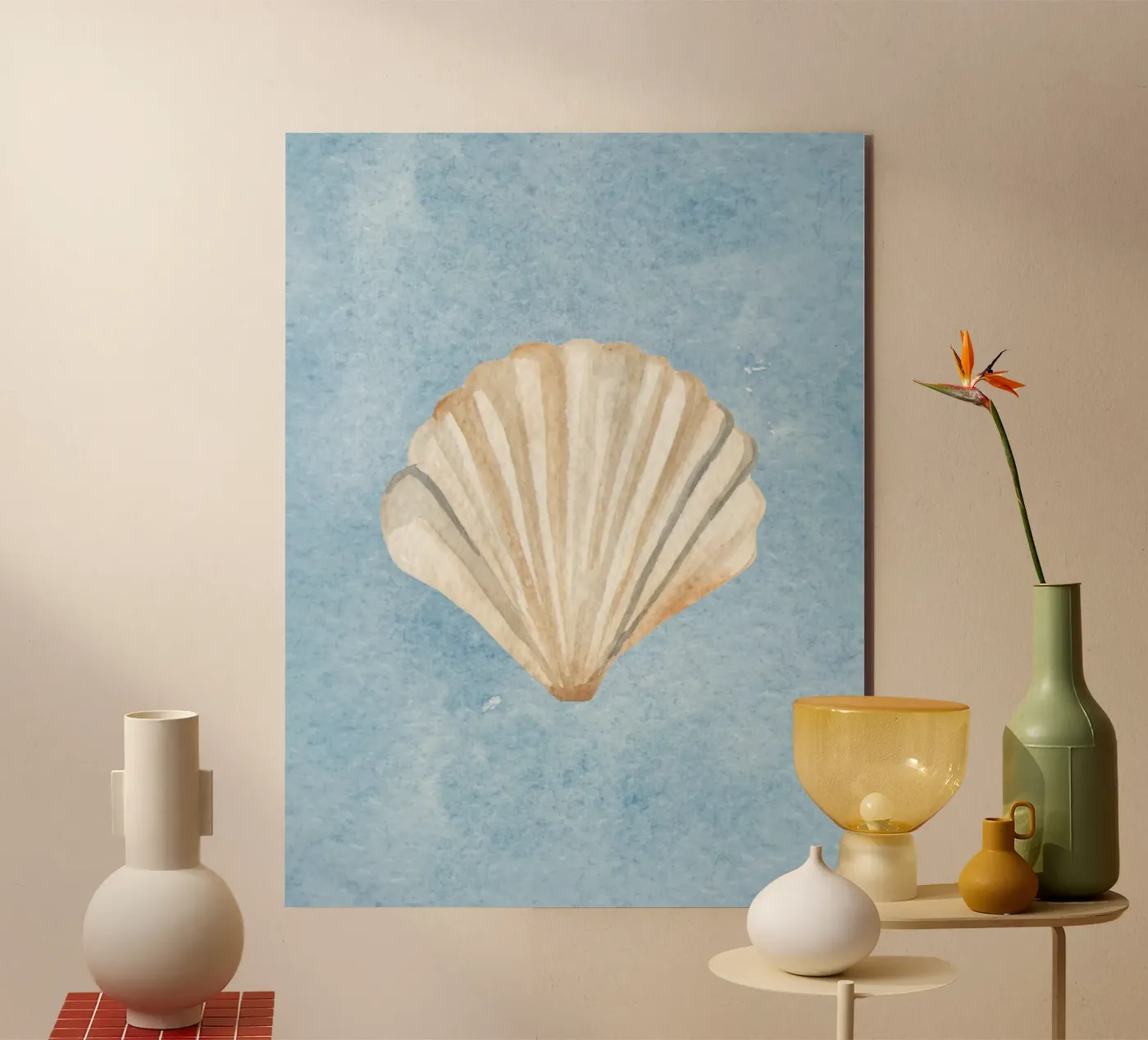 Seashell Blue pannello forex da Happyfacespace