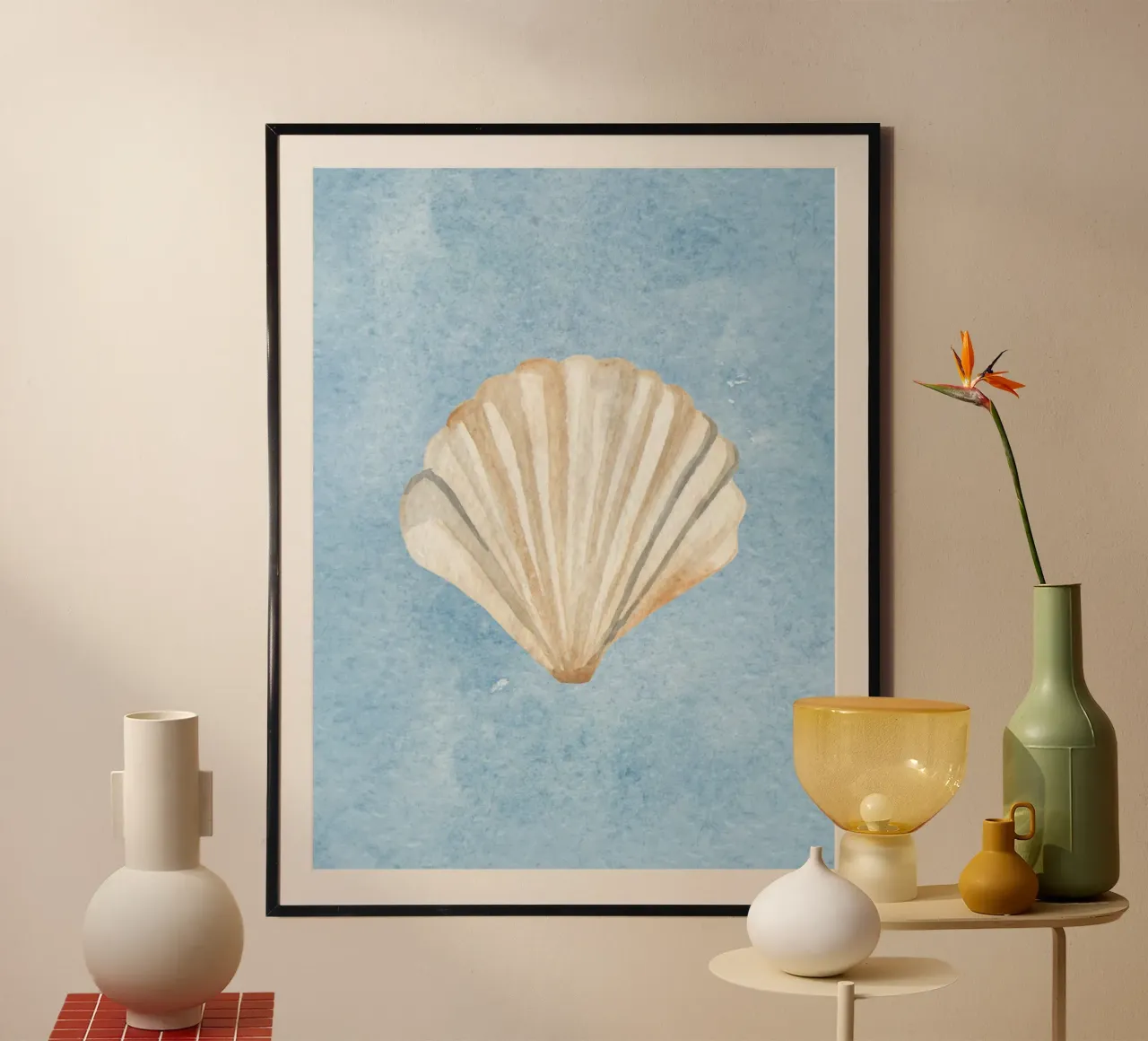 Seashell Blue poster by WijdevenDesign