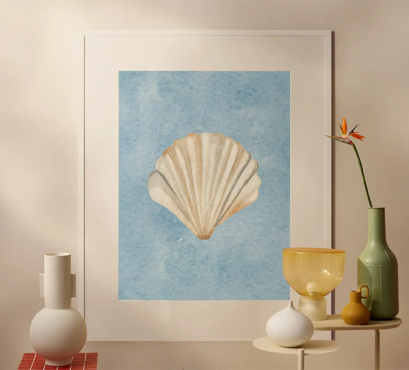 Seashell Blue poster by Happyfacespace