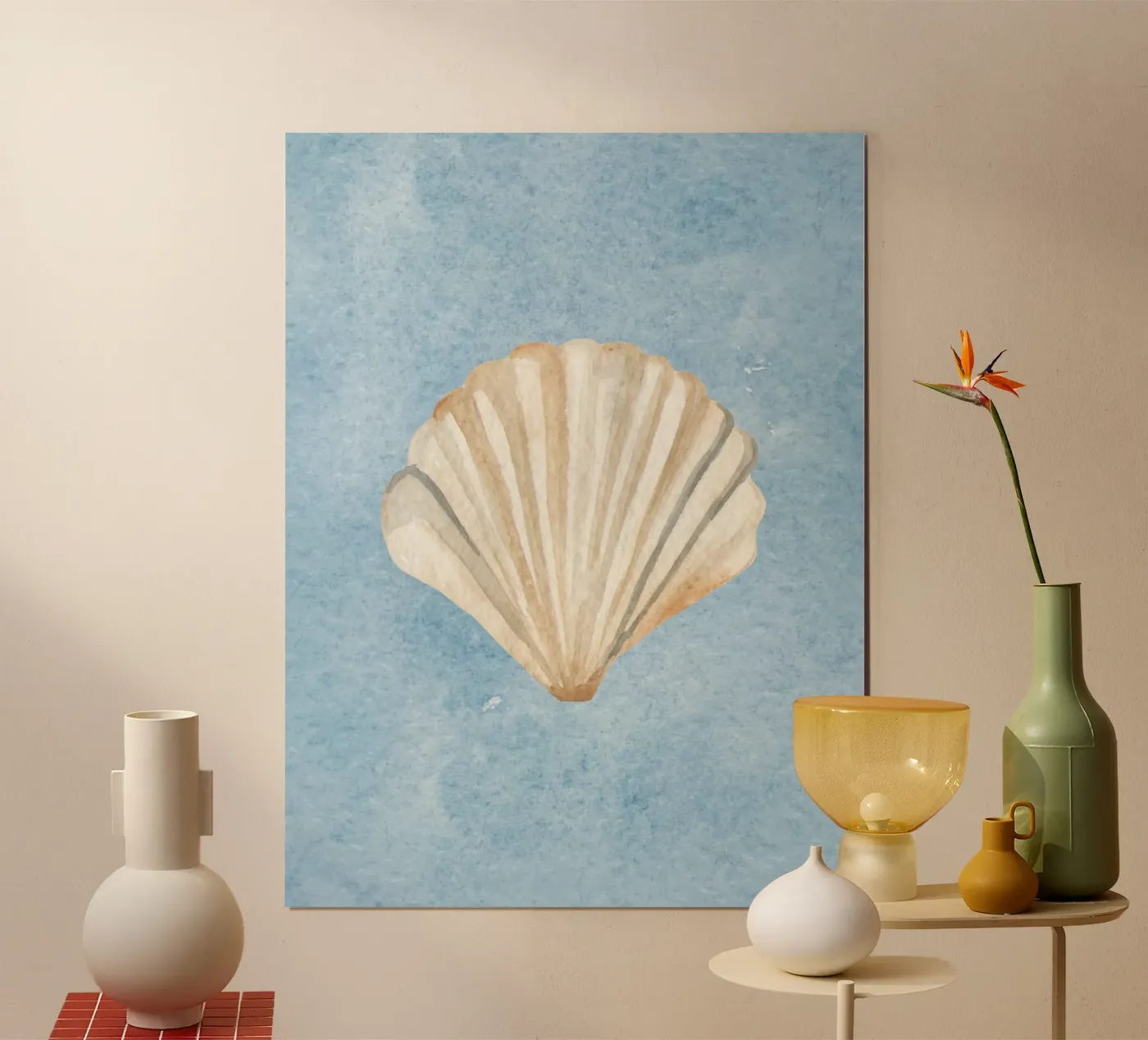 Seashell Blue poster by Happyfacespace
