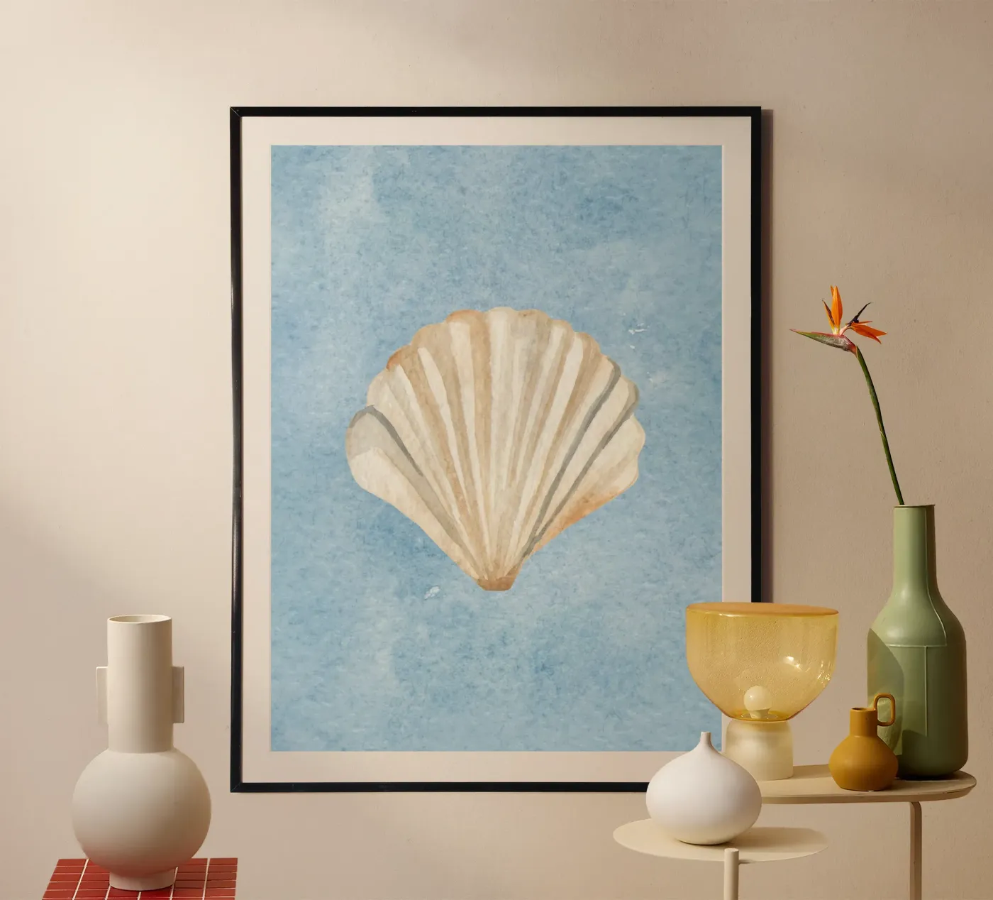 Seashell Blue poster by Happyfacespace
