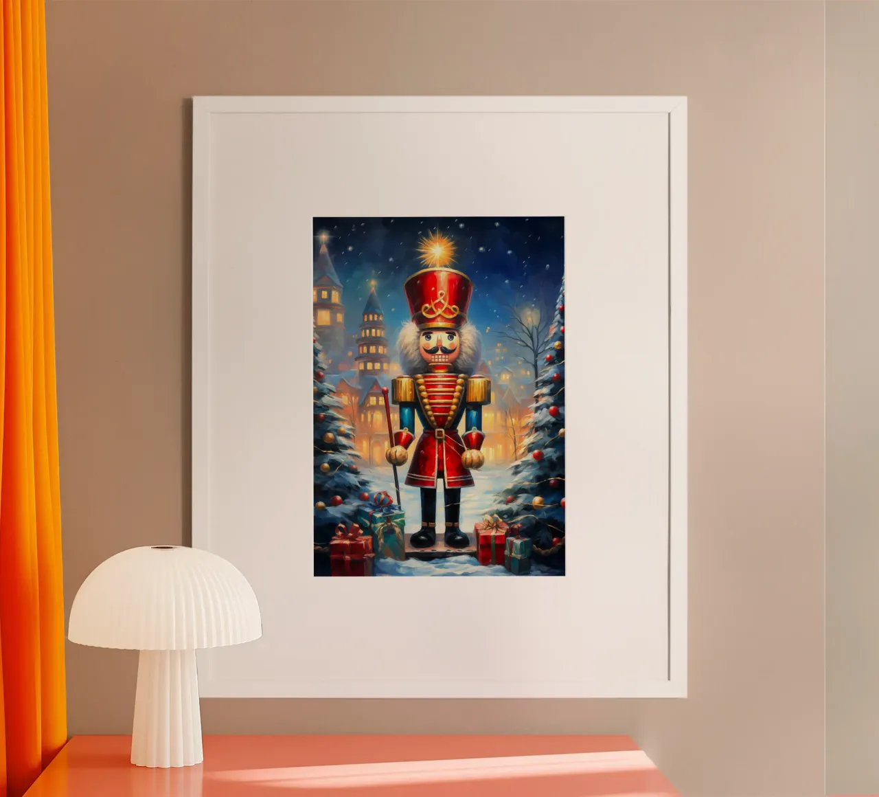Cascanueces de Navidad poster con marco de plástico de Fleur de Lys