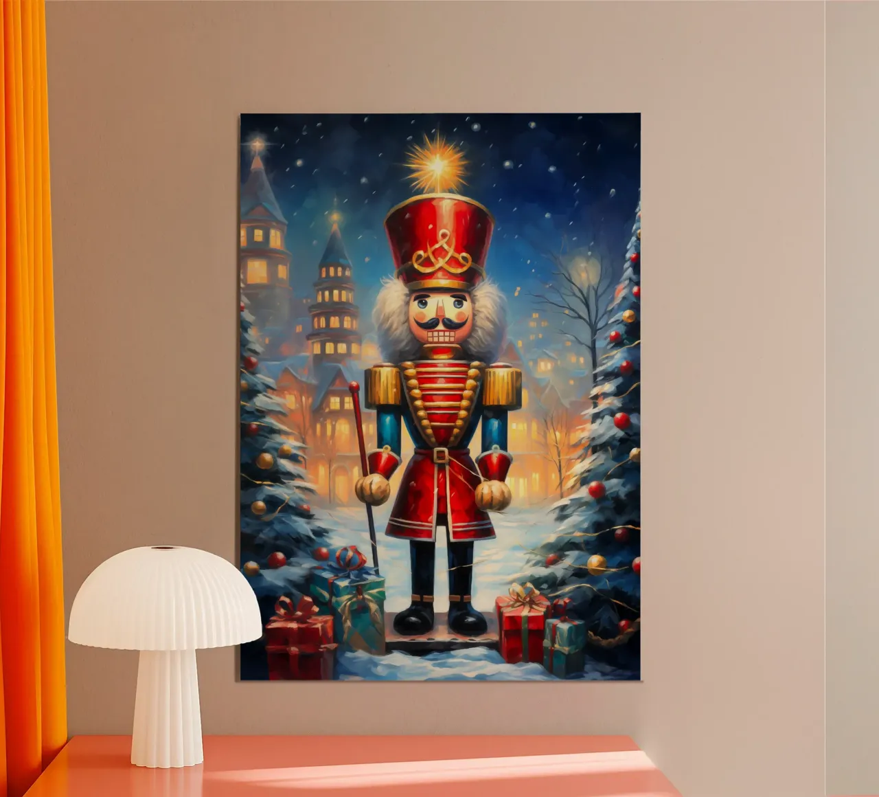 Cascanueces de Navidad poster con marco de plástico de Fleur de Lys